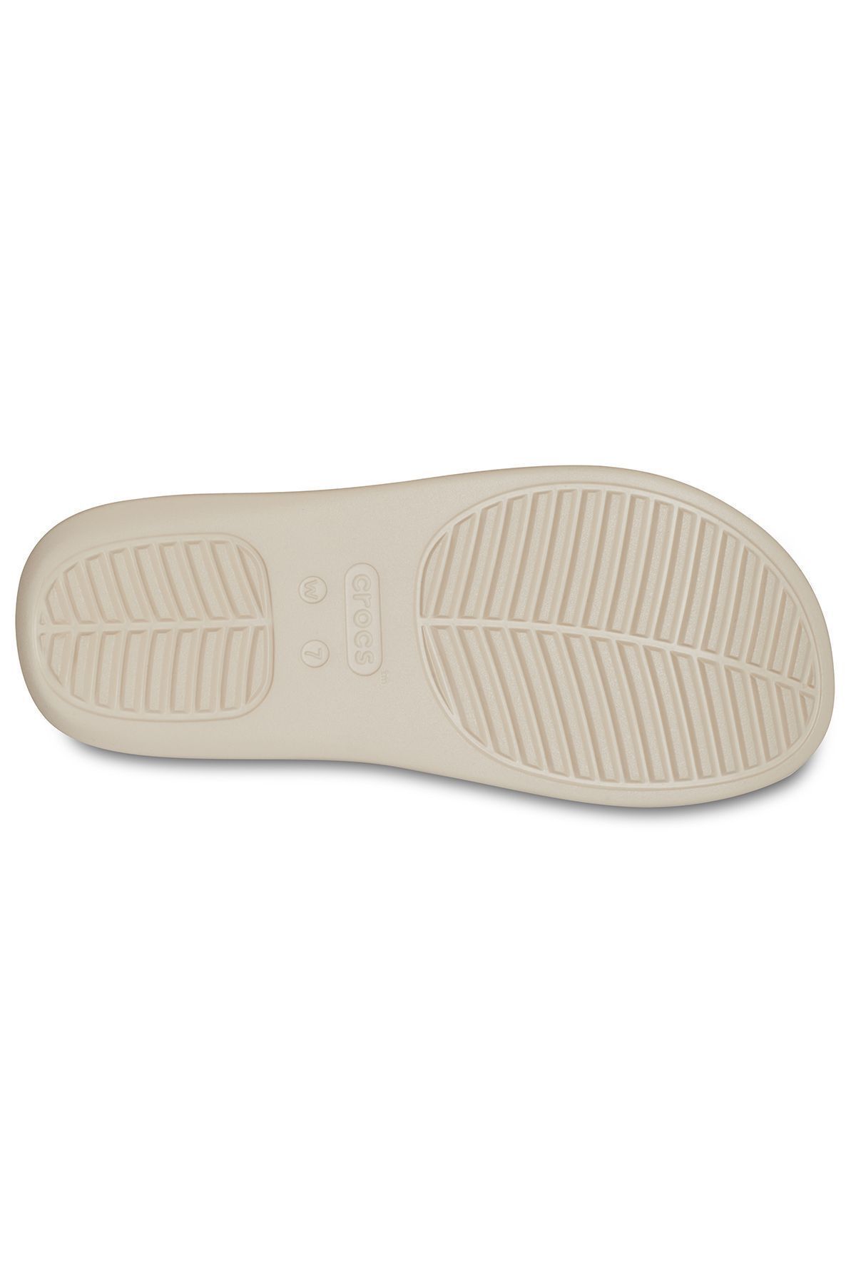 دمپایی Crocs مدل Getaway Platform Flip رنگ کرم با طراحی پلتفرم برای استایل روزمره Crocs