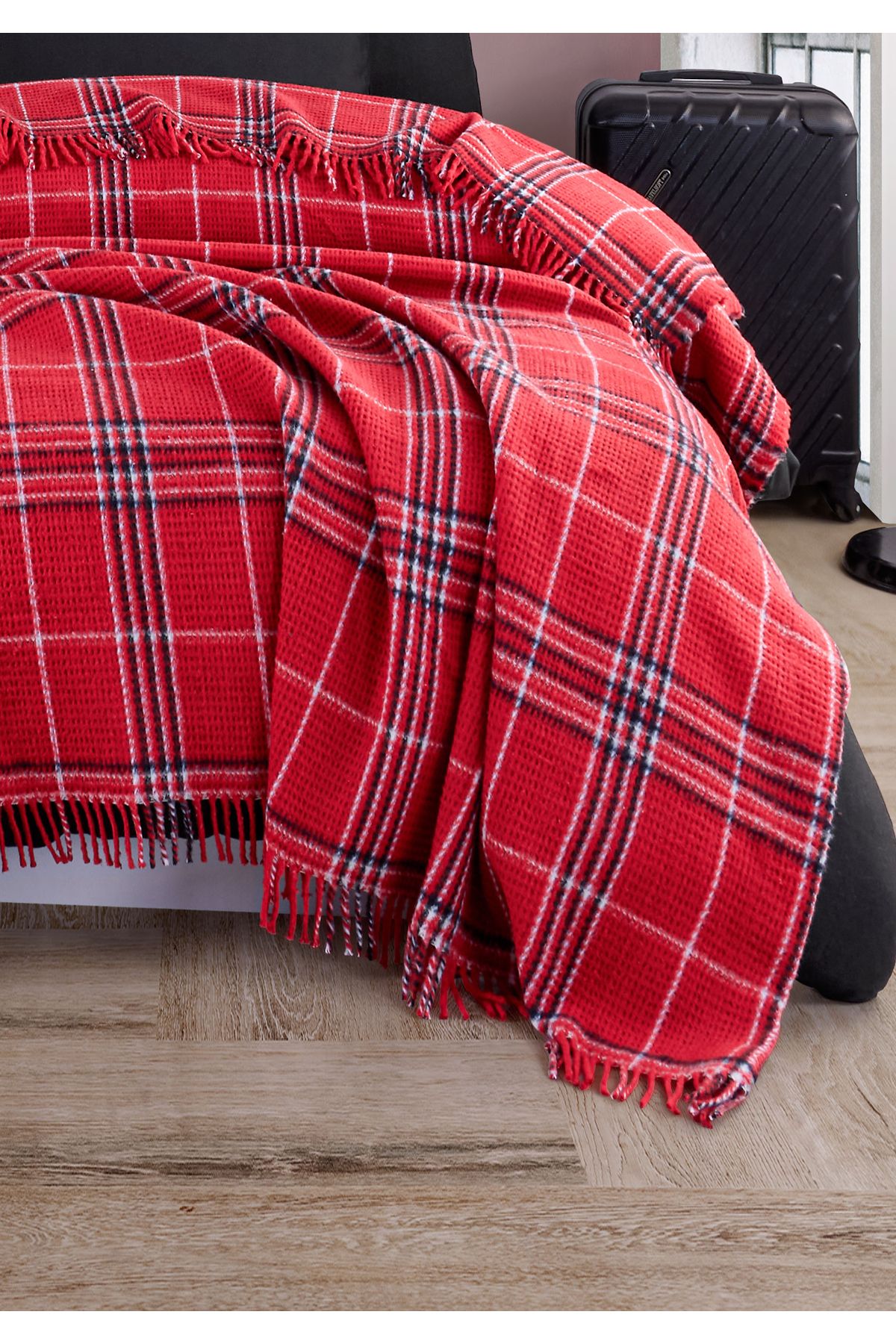 Eponj Home-Red Single Blanket Cotton Warm Soft 3