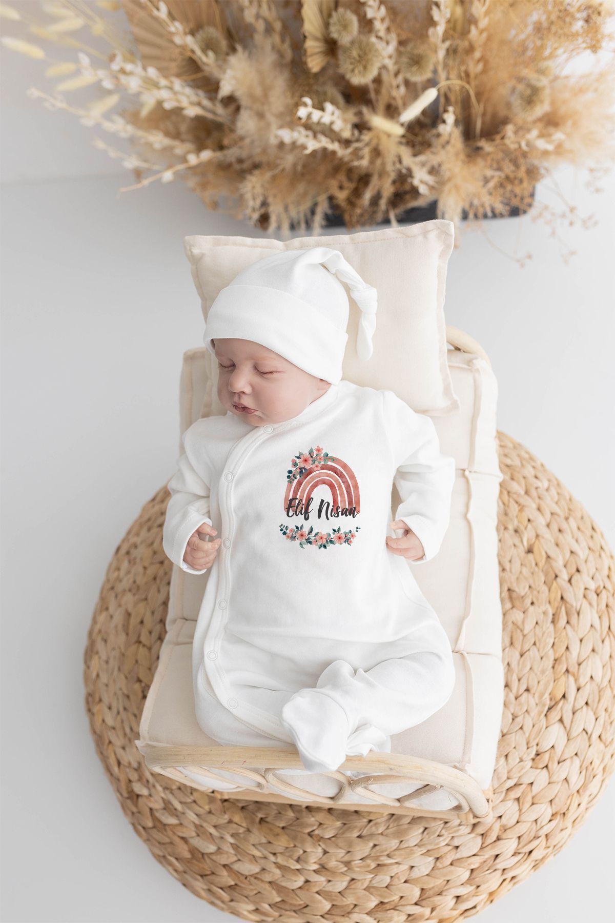 Lilabio %100 Organik Isme Özel Isimli 10lu Hastane Çıkışı Gökkuşağı fotoğrafı 2 (önizleme)