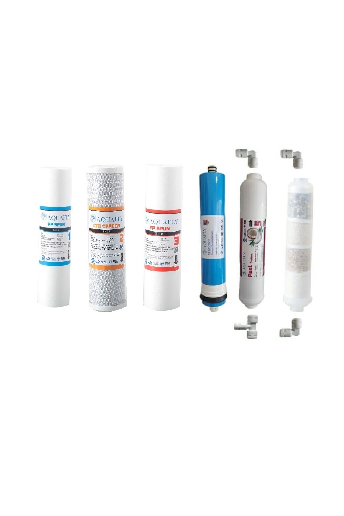 Aquafly Water Purifier Filter 6 Filter 9 Stage Purifier Filter Replacement 10' Open Case Compatible