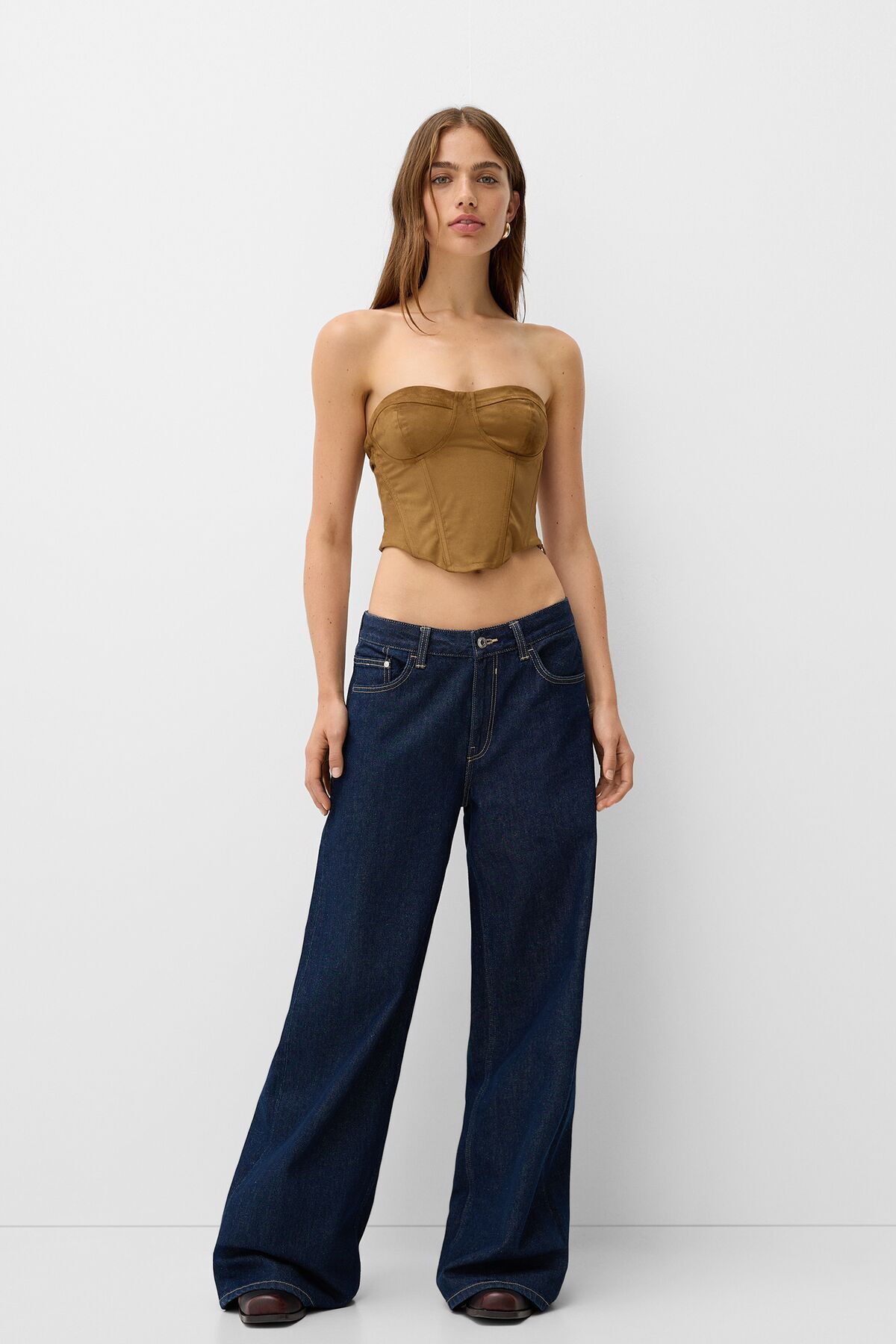 Bershka Suni suet bandeau top Fiyat Yorumlar Trendyol