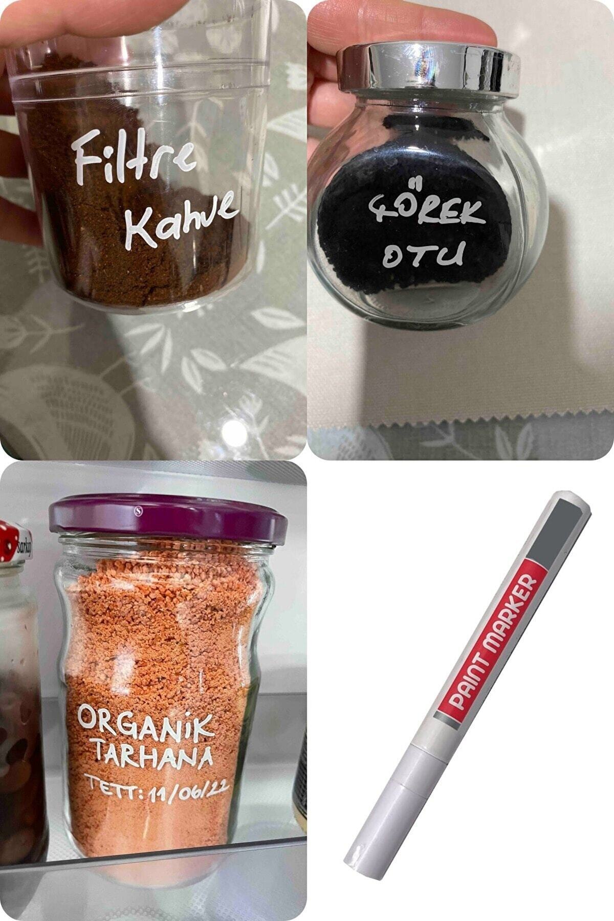 Palifix Cam Kavanoz Baharatlık Kalemi Ahşap Metal Seramik Çok Amaçlı Dekorasyon Kalem