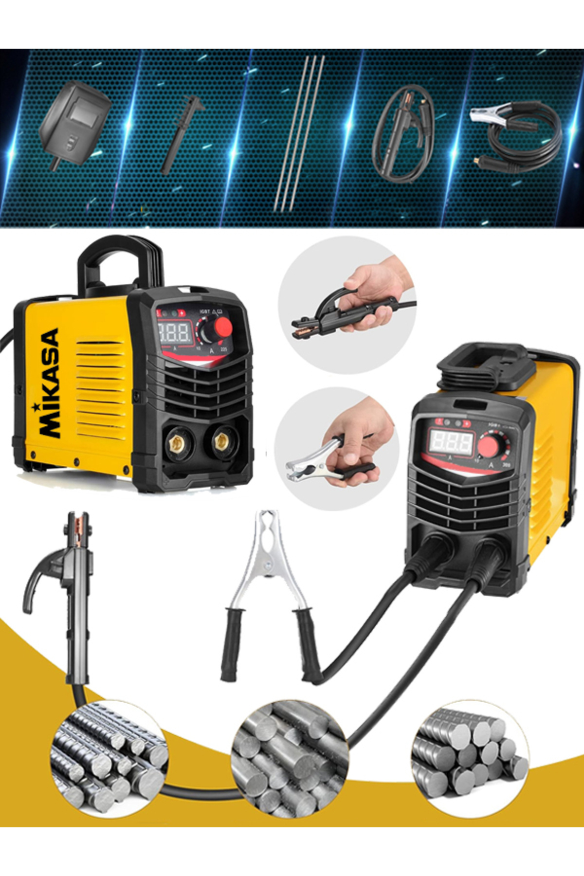 Mikasa Tools Japon 201sx Çift Kartlı Hava Soğutmalı Invertec Compact Kaynak Makinesi