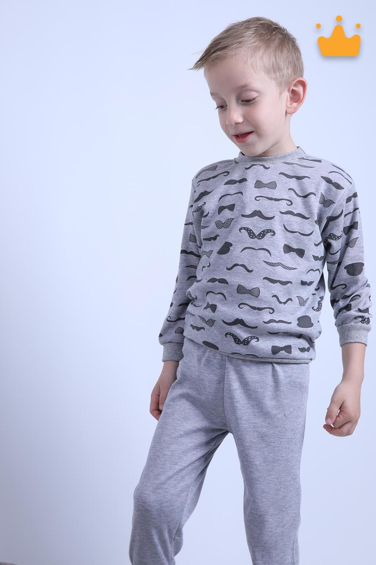 Babyhola 1-6 Yaş Unisex Kız Erkek Çocuk Pijama Takımı Ev Giyim Eşofman Takımı fotoğrafı 2 (önizleme)