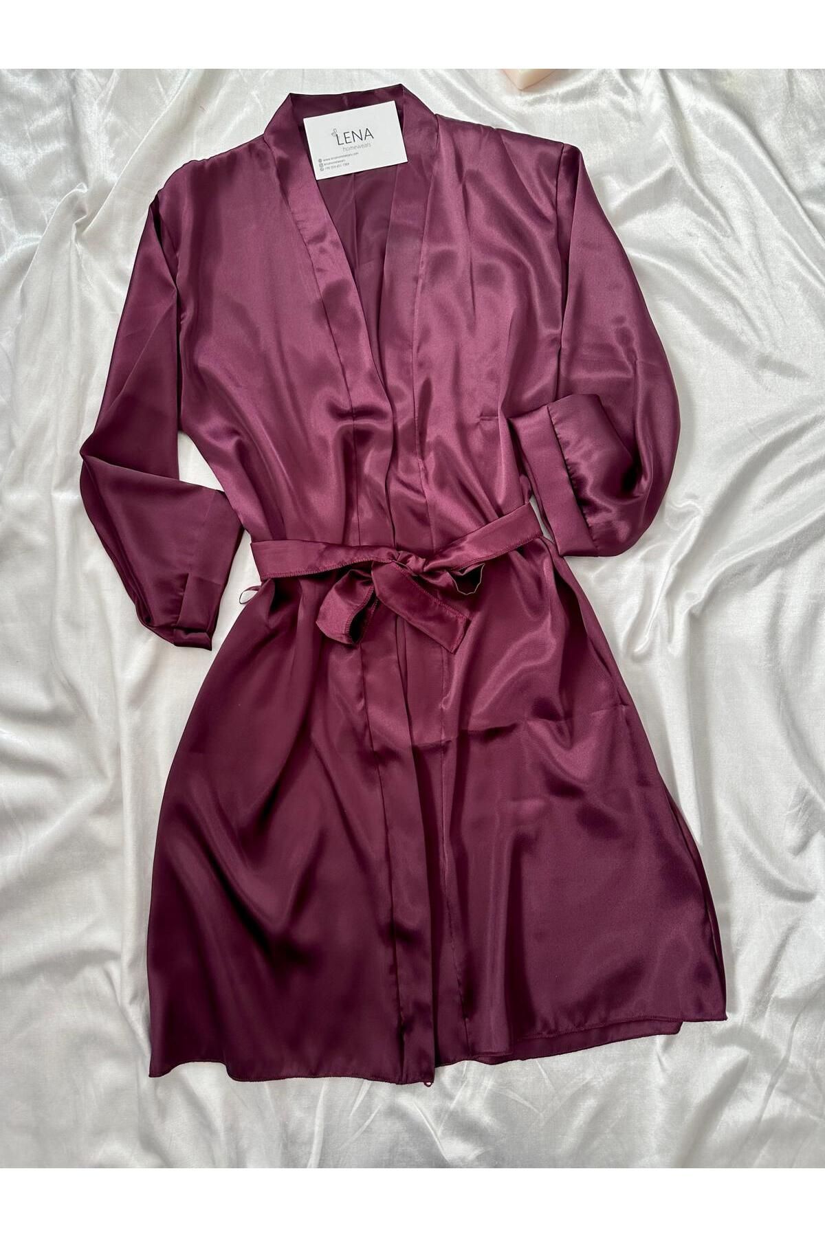 Women's Satin Dressing Gown Dowry Kimono
