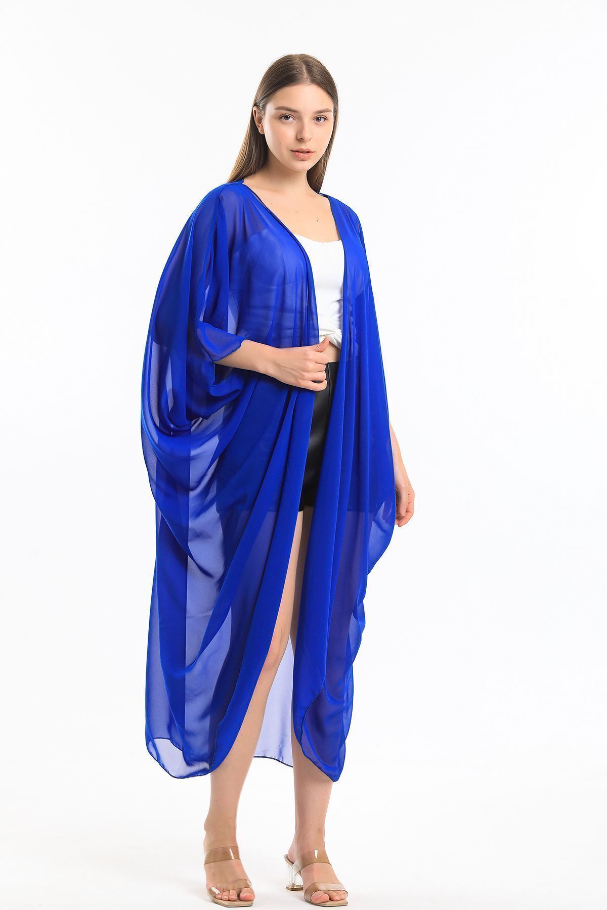  Sense Saks Şifon Plaj Kimono | ELB33597