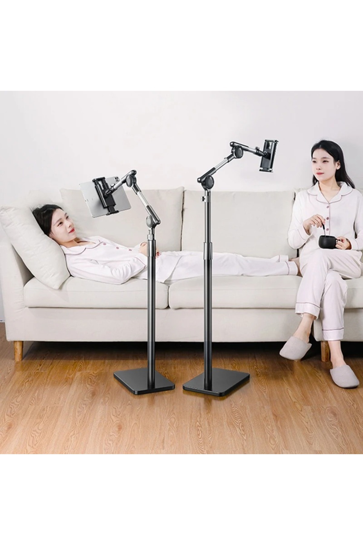Professional Up to 12.9 Inch Compatible Tablet Holder Height Adjustable 360 Degree 140cm LD057
