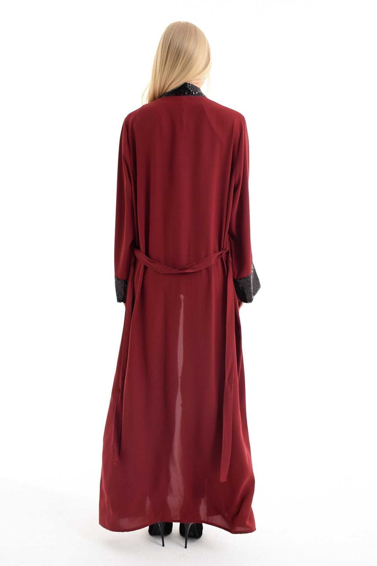  Sense Bordo Pul Payetli Ferace | Frc32082