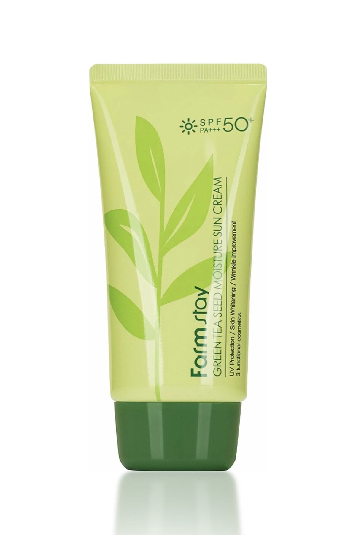 Yeşil Çay Içeren Kırışıklık Ve Leke Karşıtı Nemlendirici Güneş Kremi Spf 50+ Pa+++