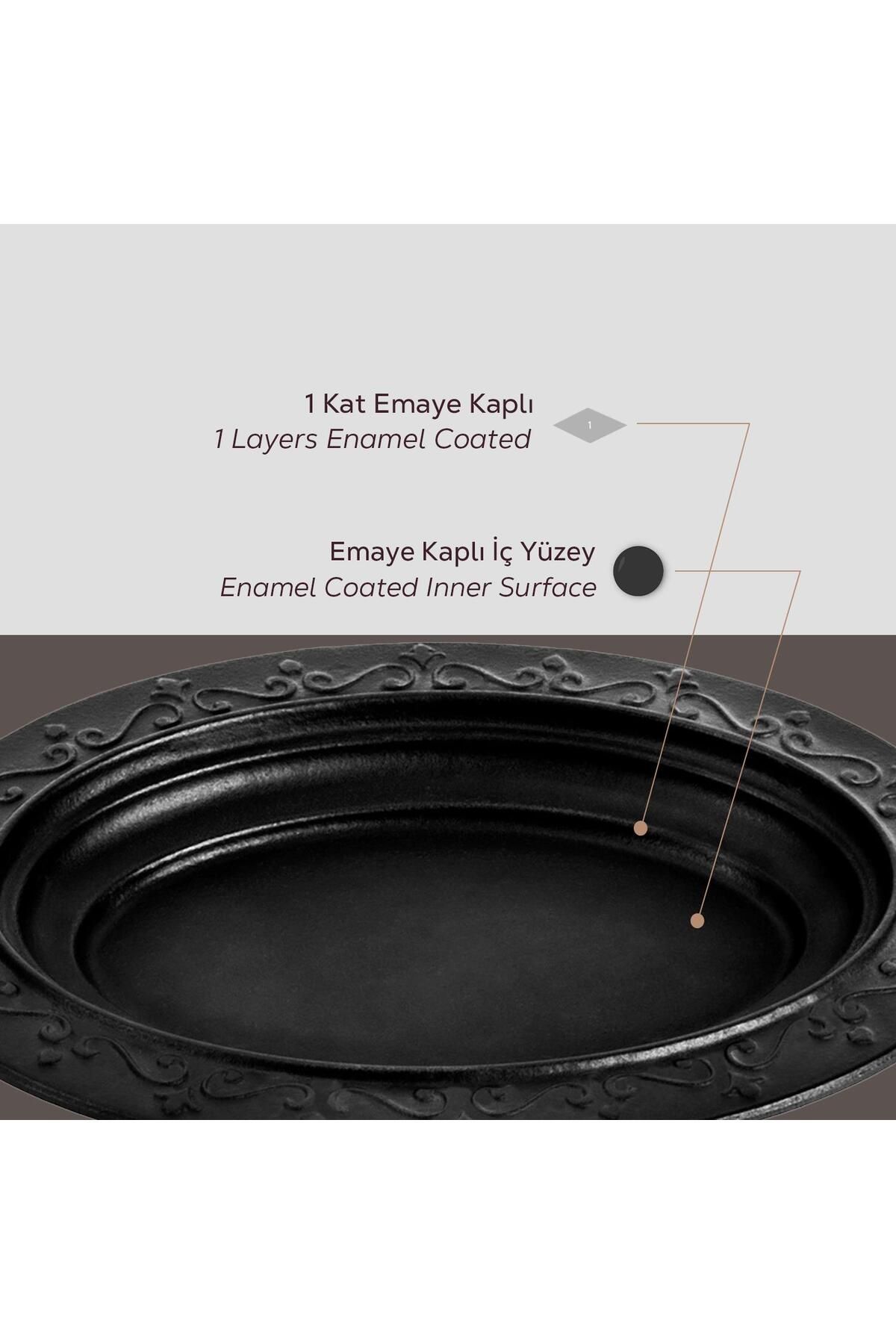 Lava-صب البيضاوي الدوار، طبق كبابمقاس 28x20 سم 6