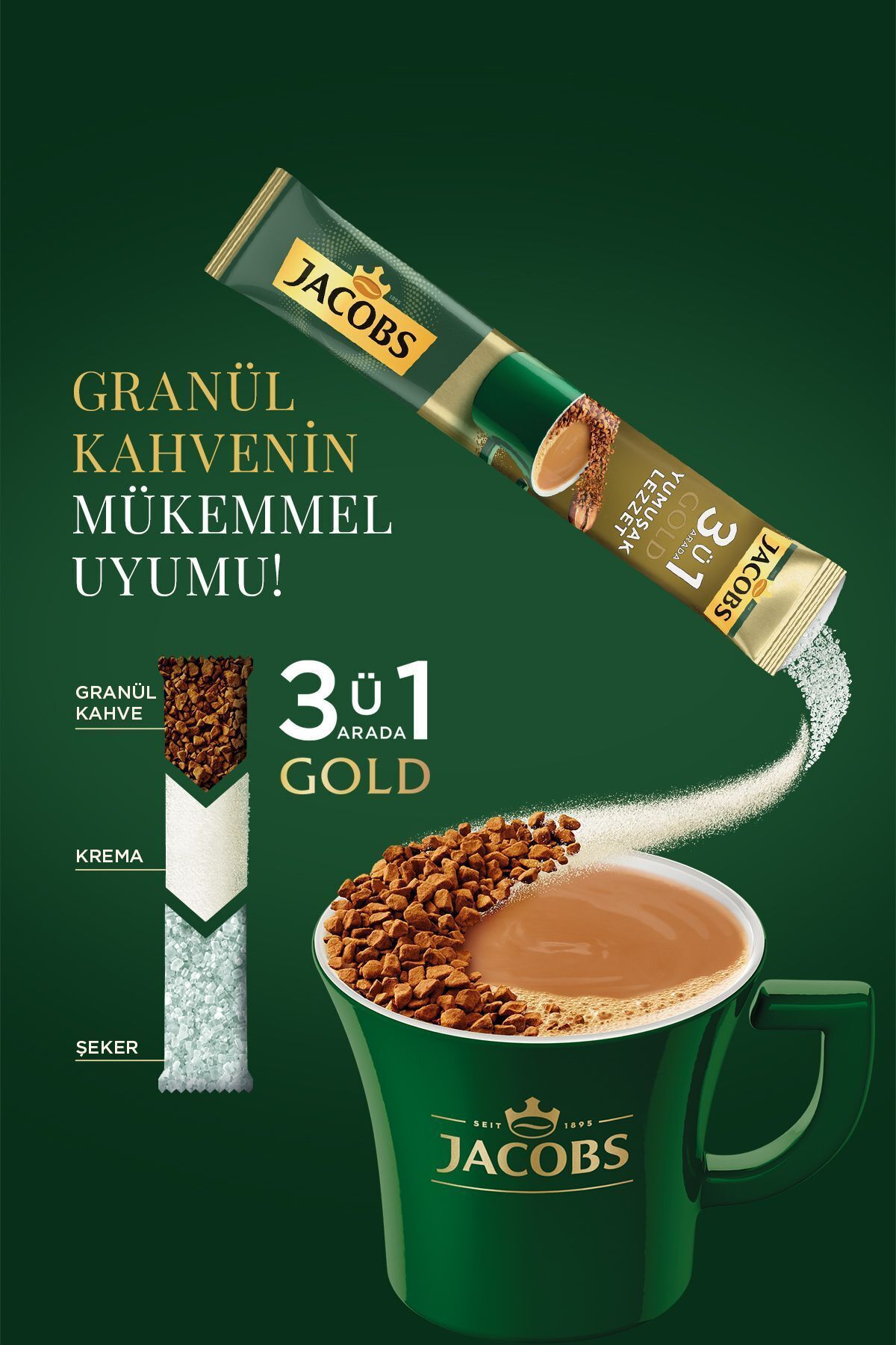 Jacobs-Arada Gold 3 in 1 - Soft Blend Coffee 20 Pieces (10 X 2 Pack) 2