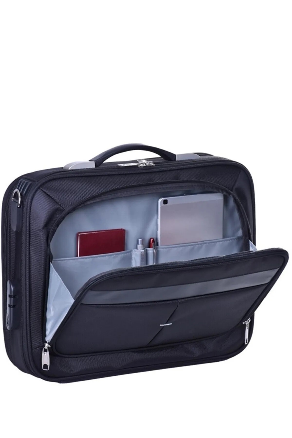 ATHLETIC  Laptop Çantası Notebook Çantası Kasalı Korumalı Laptop Çantası Askılı Lüx Kasalı Evrak Çantası 16" - Görsel 2