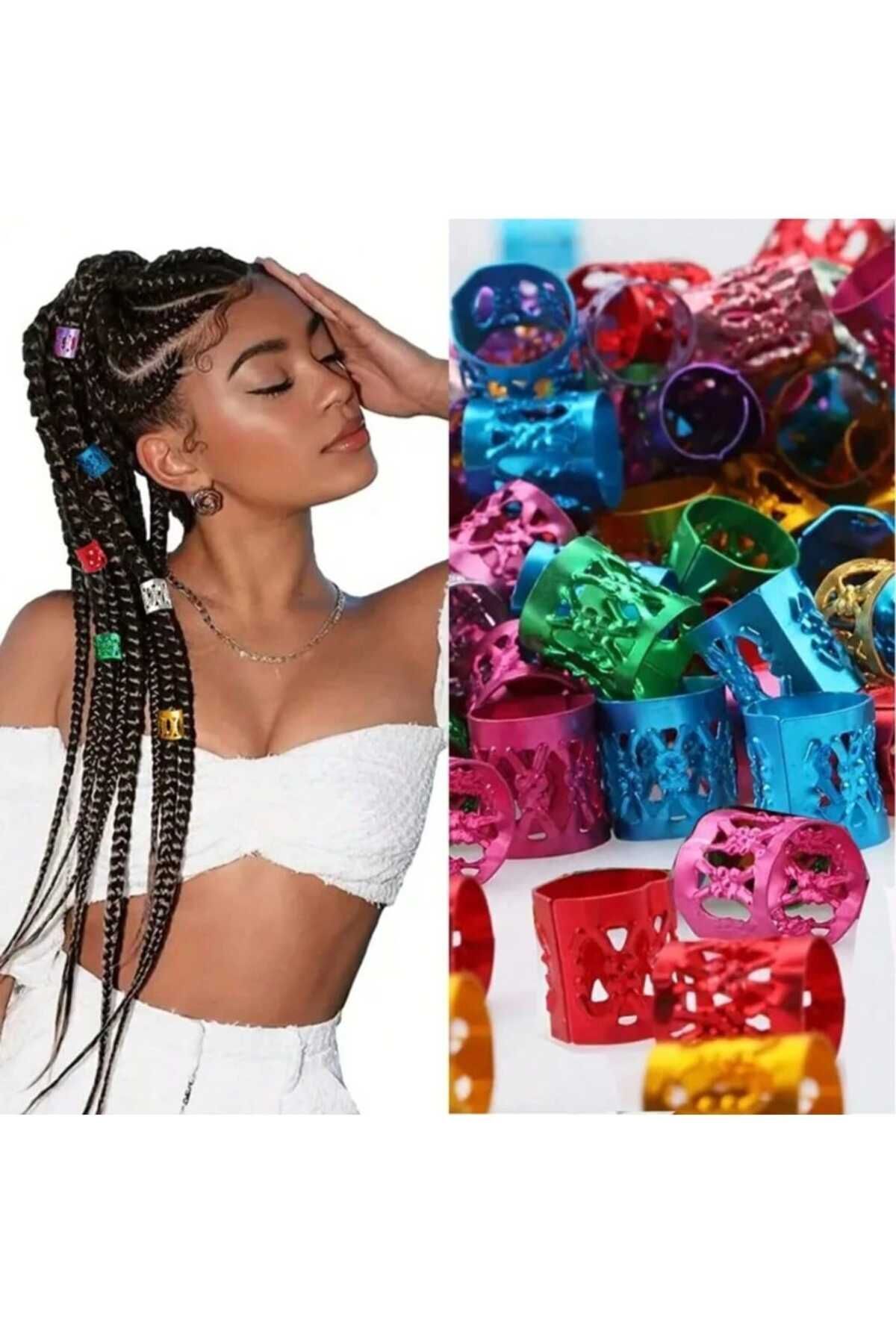 Mixed Color Hair Earrings