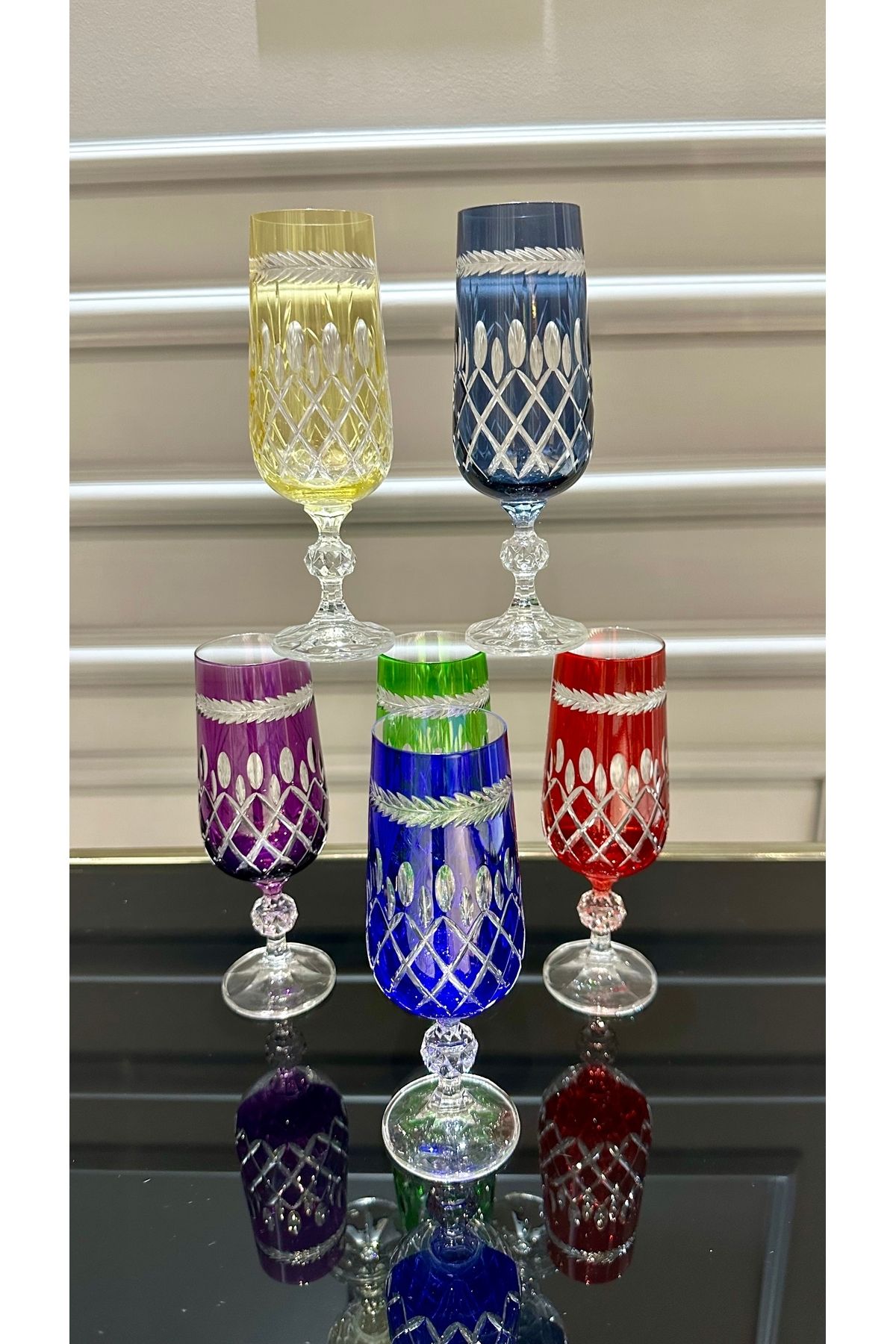 Bohemia-Crystal Colored Coffee Side Water Glass 1