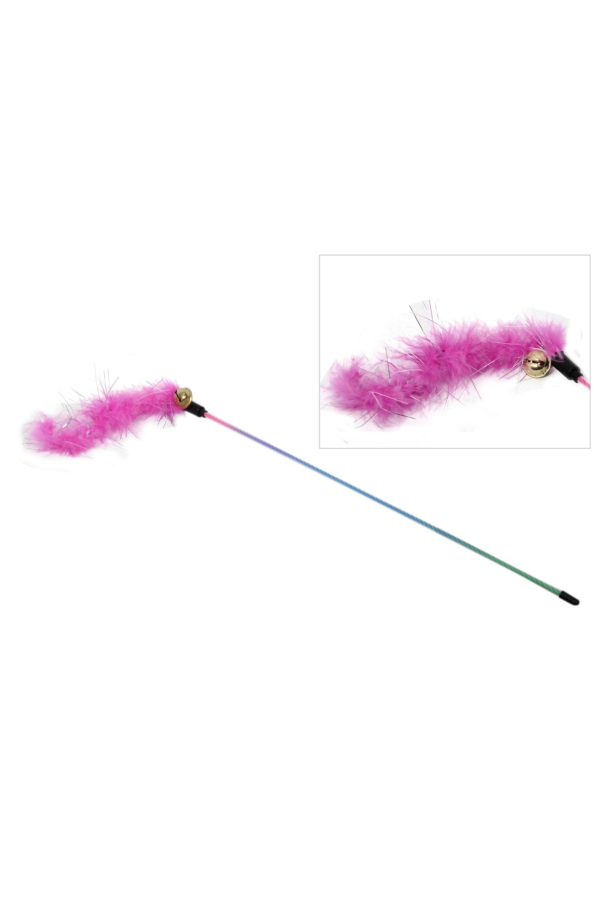 Feather waggler cat toy top