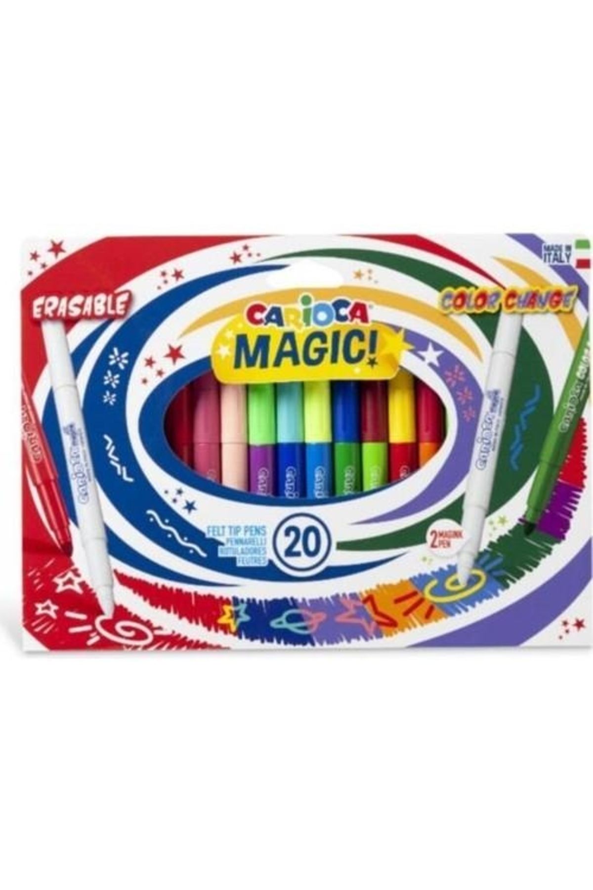 اسباب بازی های نوزاد و فعالیتی آبی Magic Felt Paint Pen 20 تغییر رنگ حذف شده Carioca