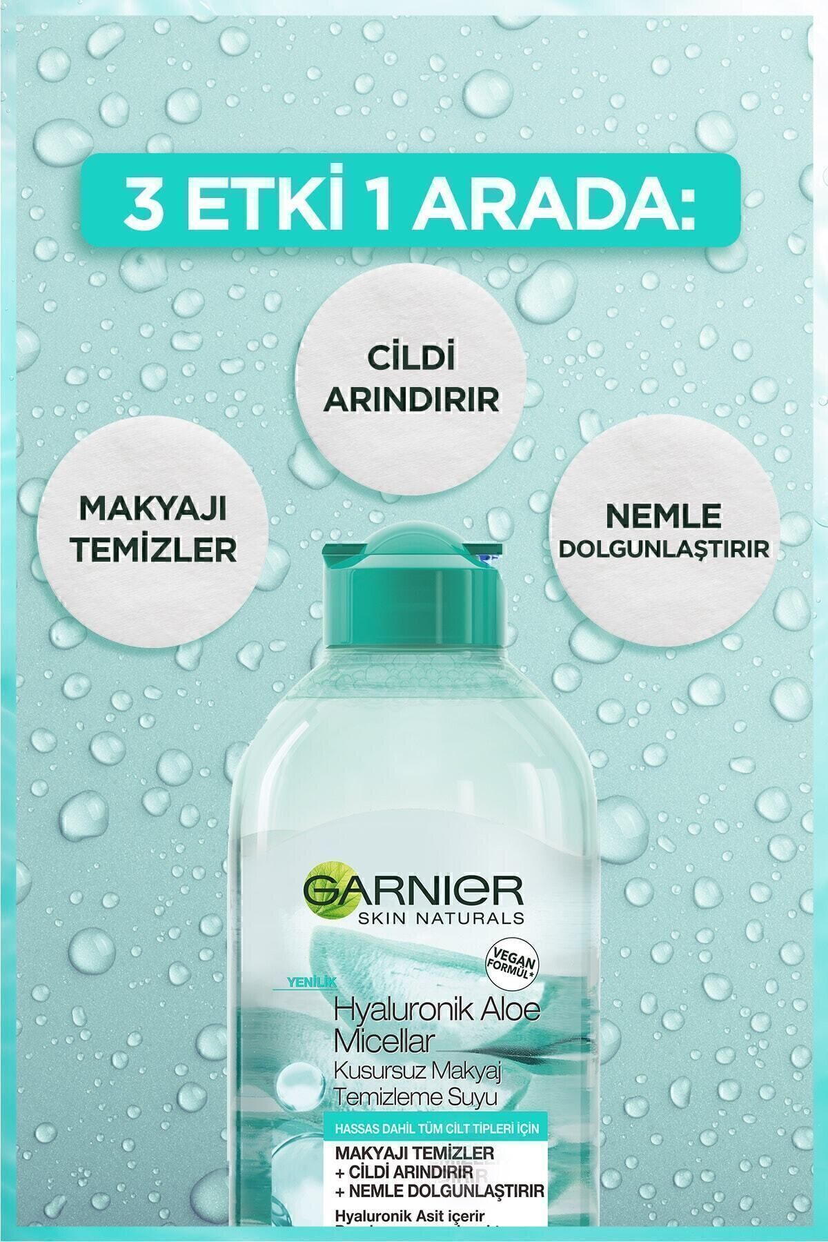 آب پاک کننده آرایش هیالورونیک آلوئه میسلار پرفکت 400 میلی لیتر Garnier