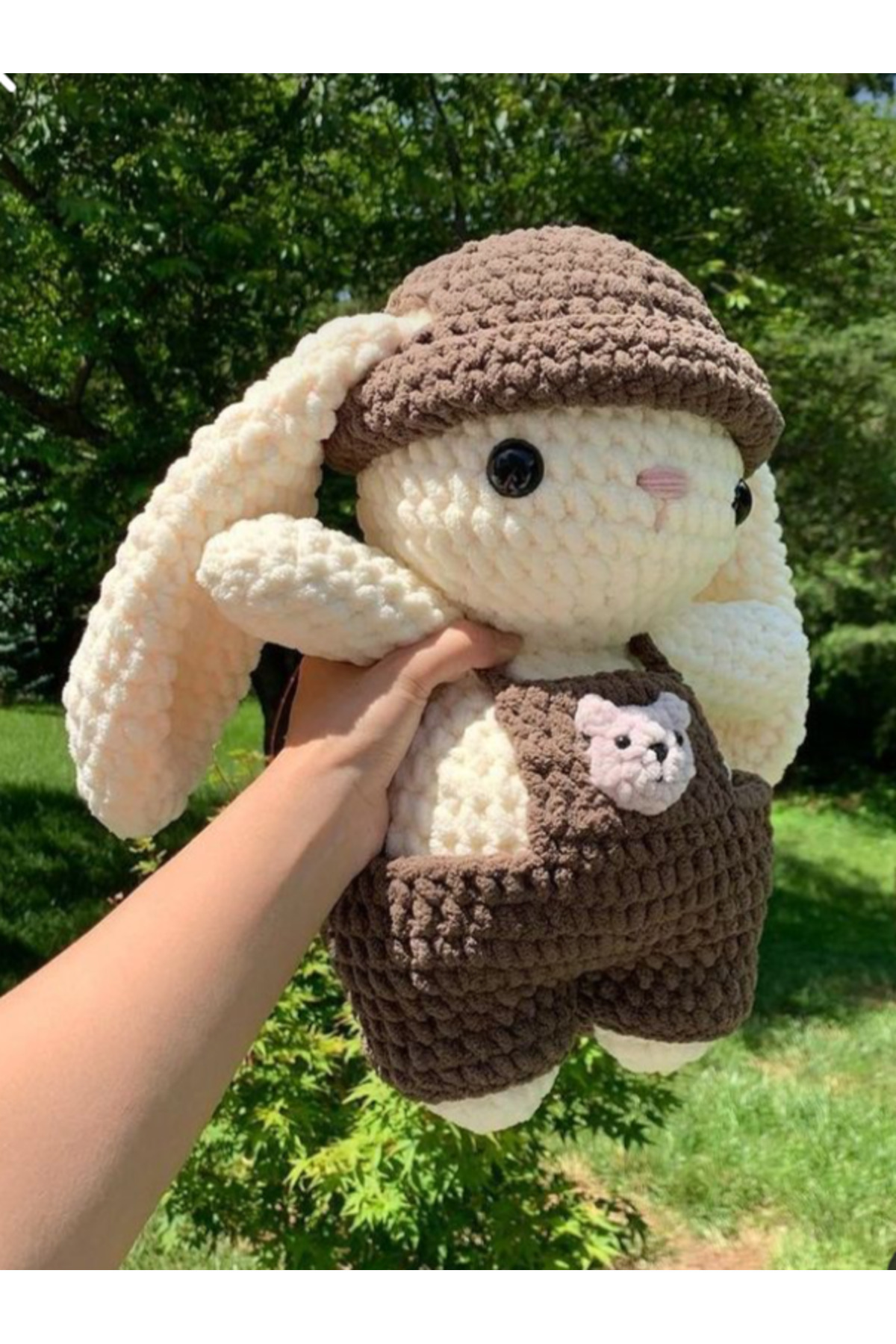 Naturaborn Natural amigurumi el örgüsü oyuncak tavşan
