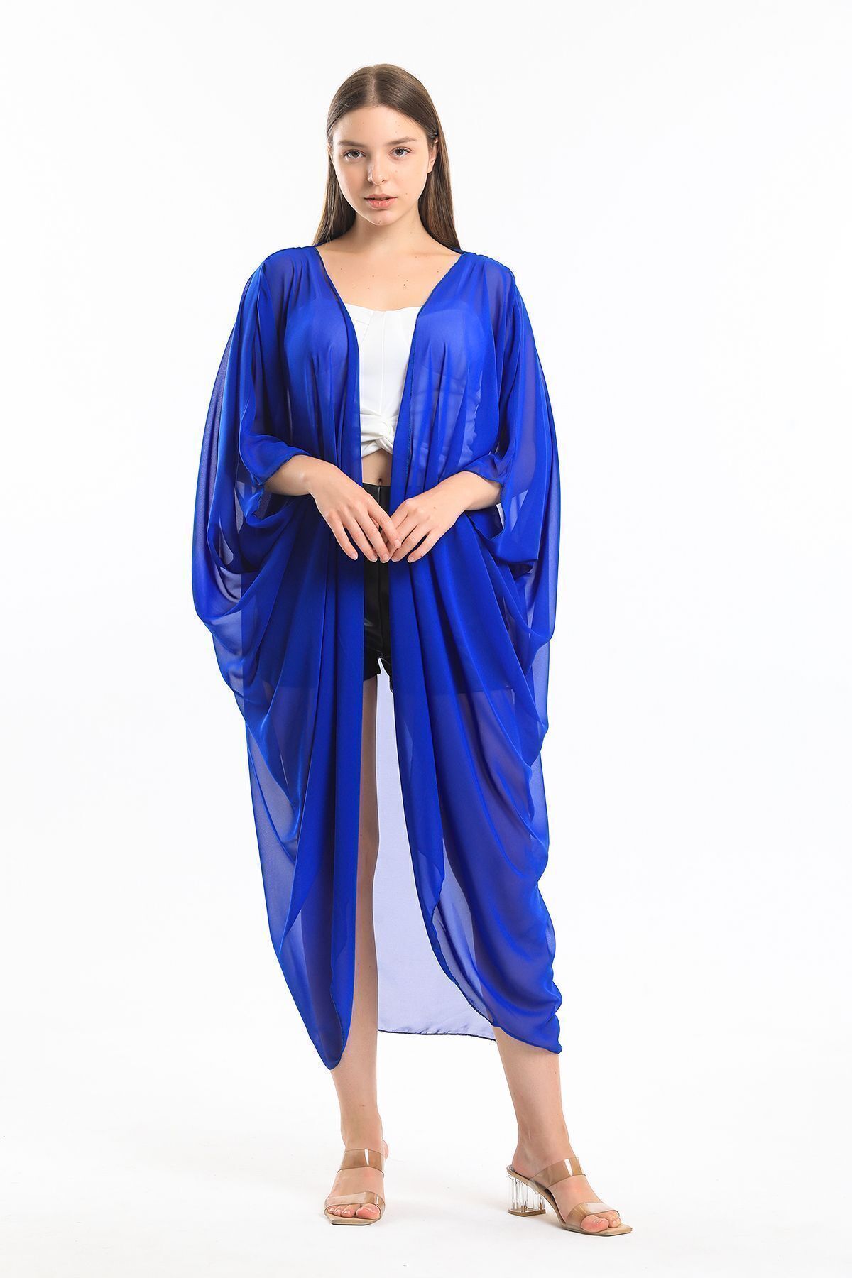  Sense Saks Şifon Plaj Kimono | ELB33597