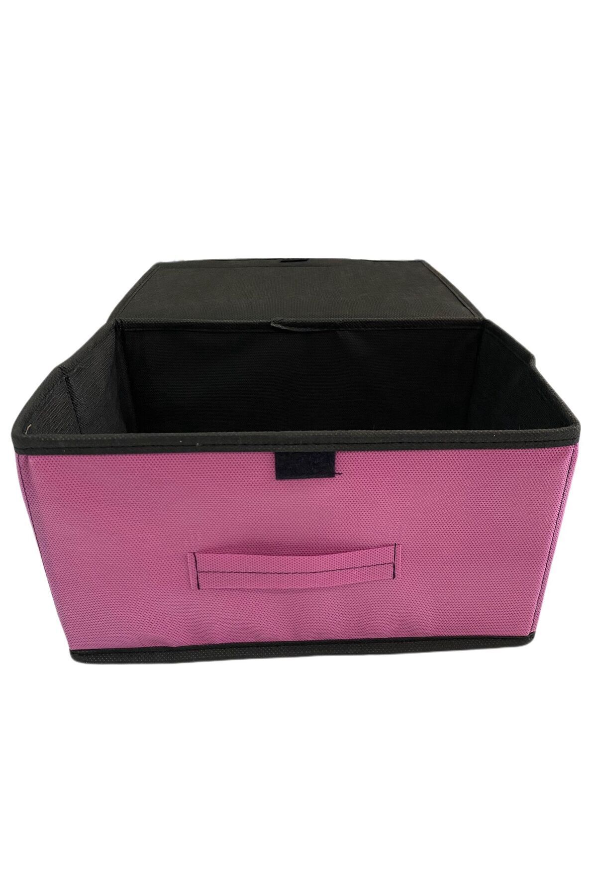 TURİNHOME-Box Storage Box, Multi-Purpose Box, Fabric Box, Organizer Organizer Box with Lid 4