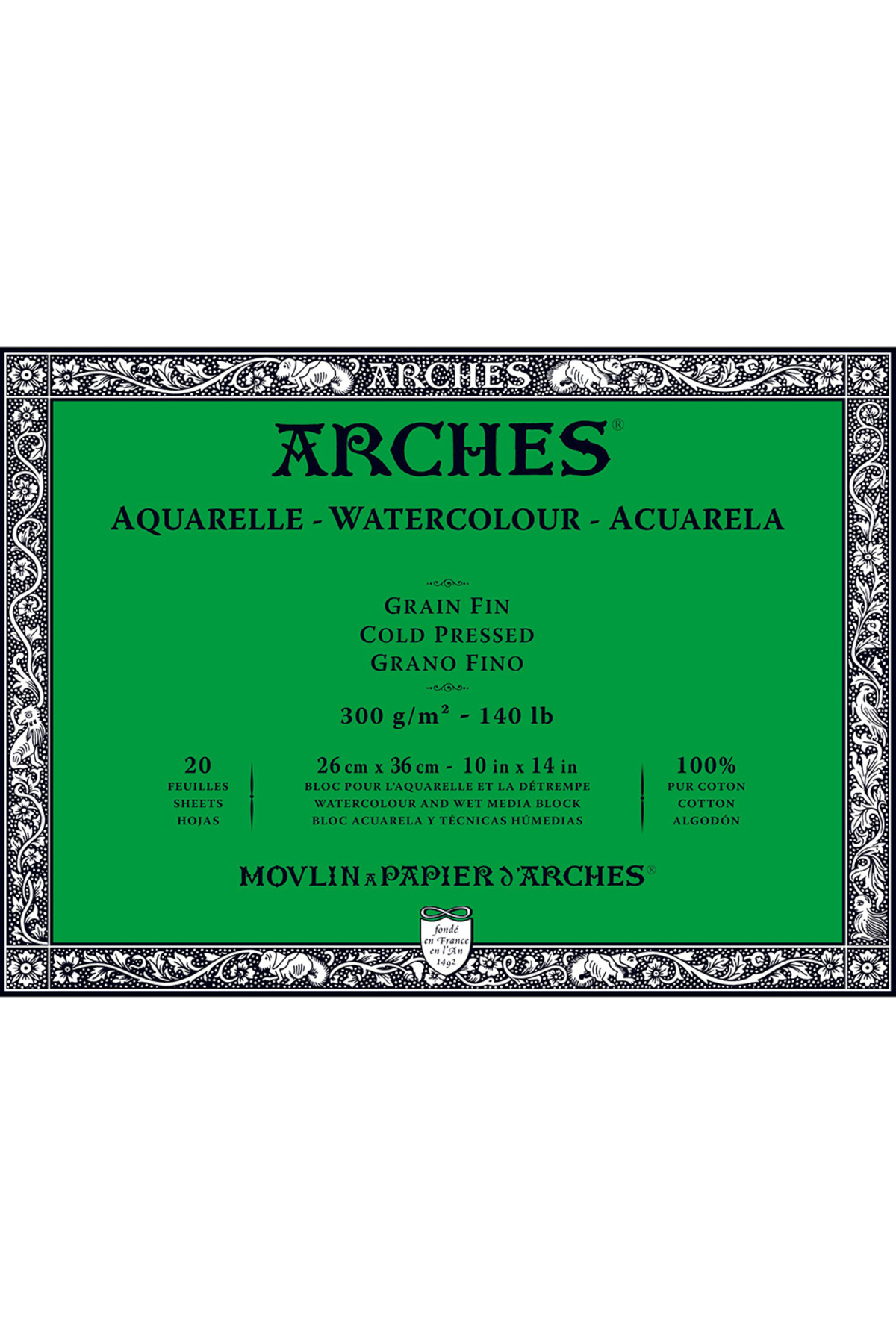 Arches Watercolour Block Cold Pressed 300gr 26x36cm 20 Sayfa