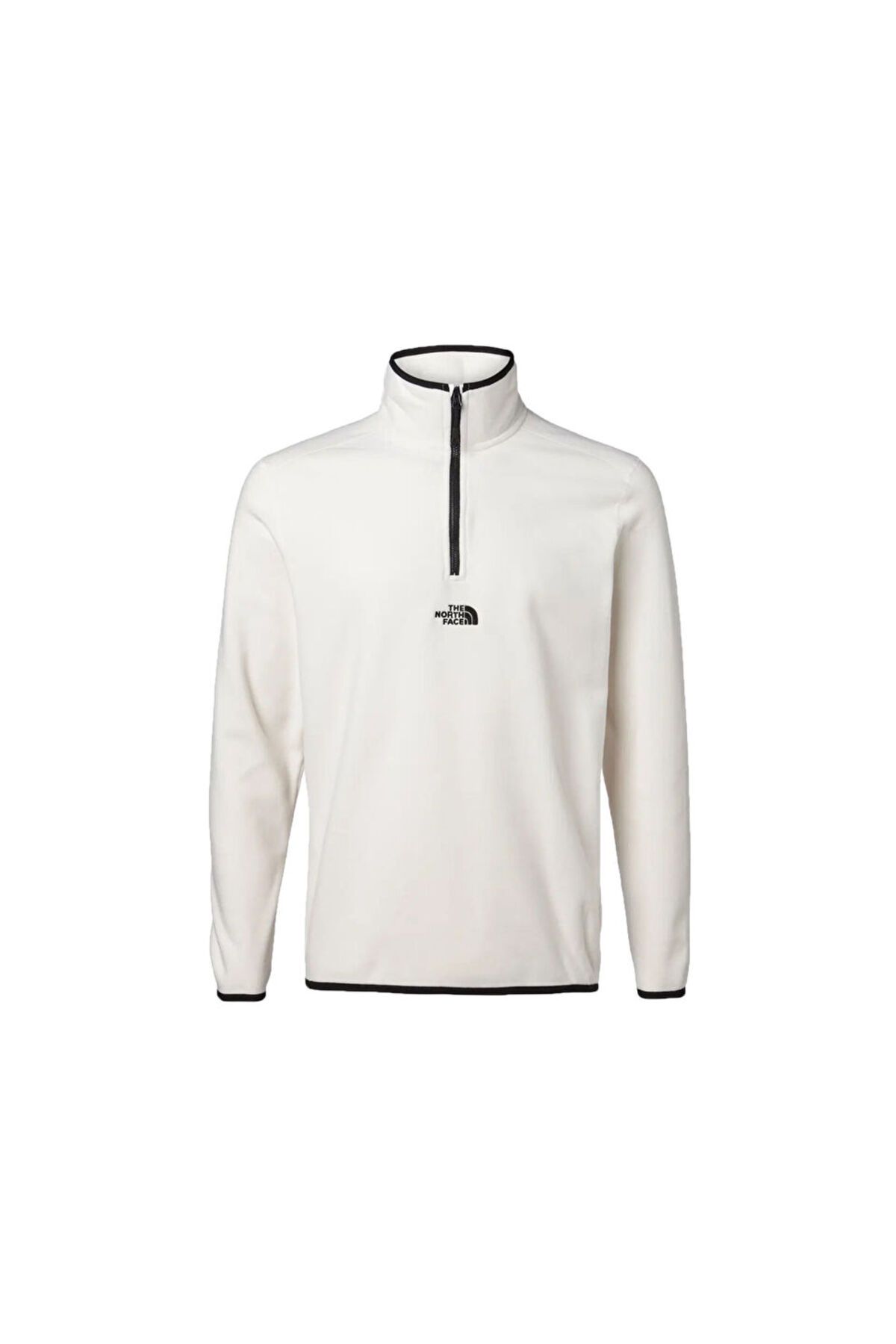 The North Face Men s Fleece Sweatshirt m Glacier 1 4 Zip White Nf0A83I355W1 Trendyol