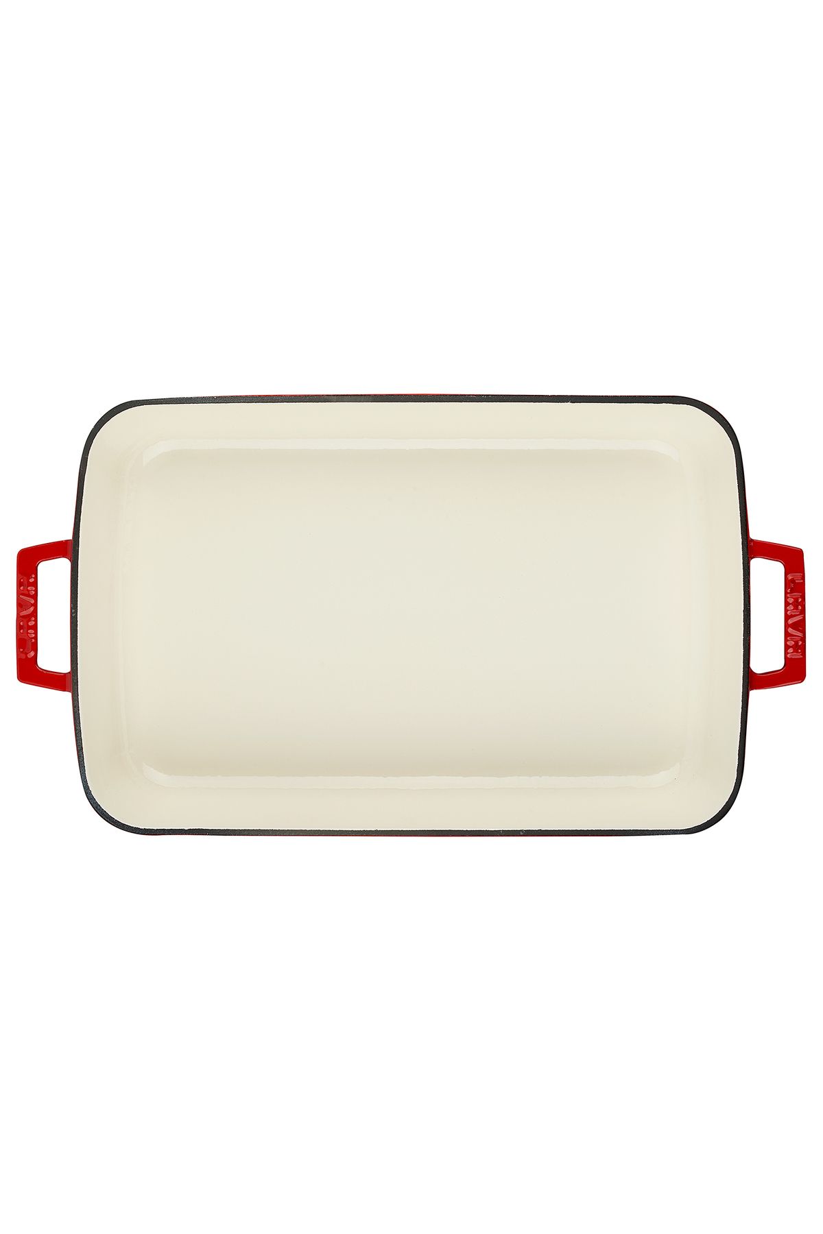 Lava-Cast Rectangular Rosto and Oven Tray Cast Iron Monolithic Double Handle Edition Series Size 26x 2