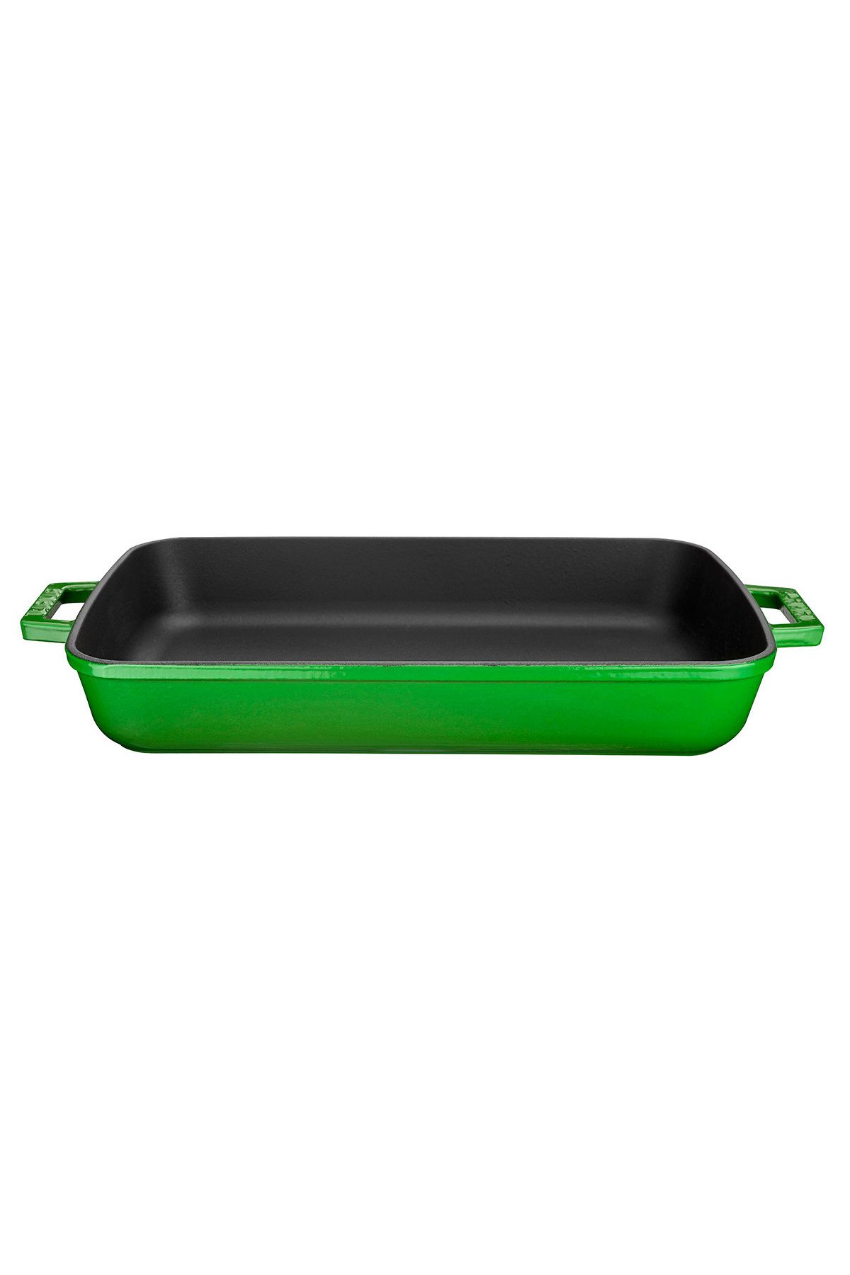 Lava-Cast Rectangular Rosto and Oven Tray Cast Iron Solid Double Handle Size 26x40cm 1
