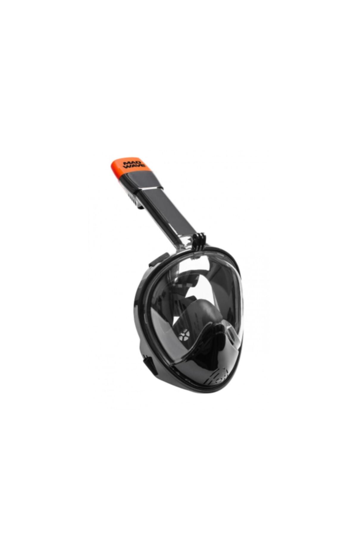 لوازم شنا چند رنگ M0619 07 1 01W SCUBA MASK FULL FACE ، S M سیاه Mad Wave