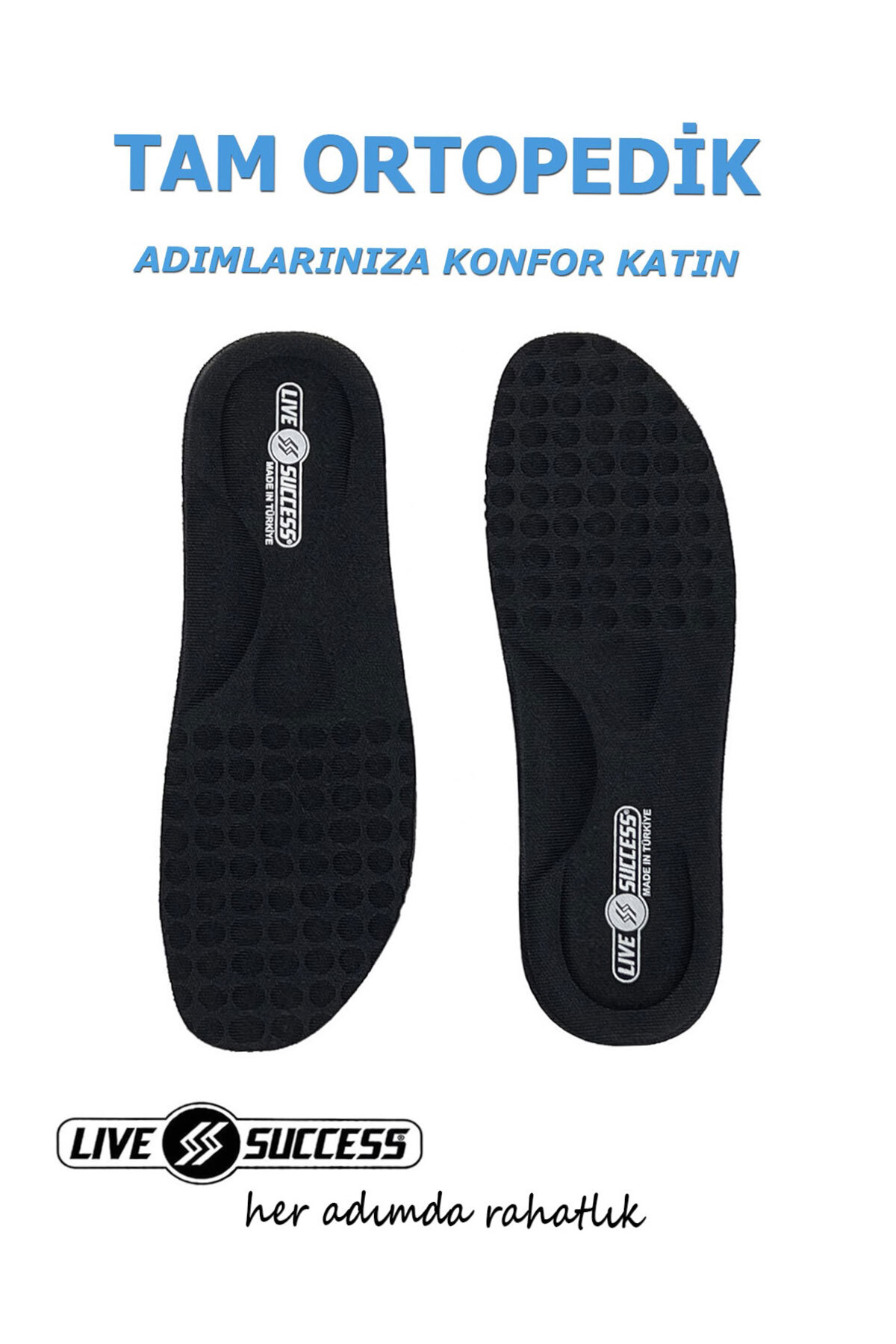 Live Success Yumuşak Ortopedik Tabanlık, Rahat Konfor Ayakkabı Tabanlığı, Çok Amaçlı Spor,Gündelik,İş Tabanlığı