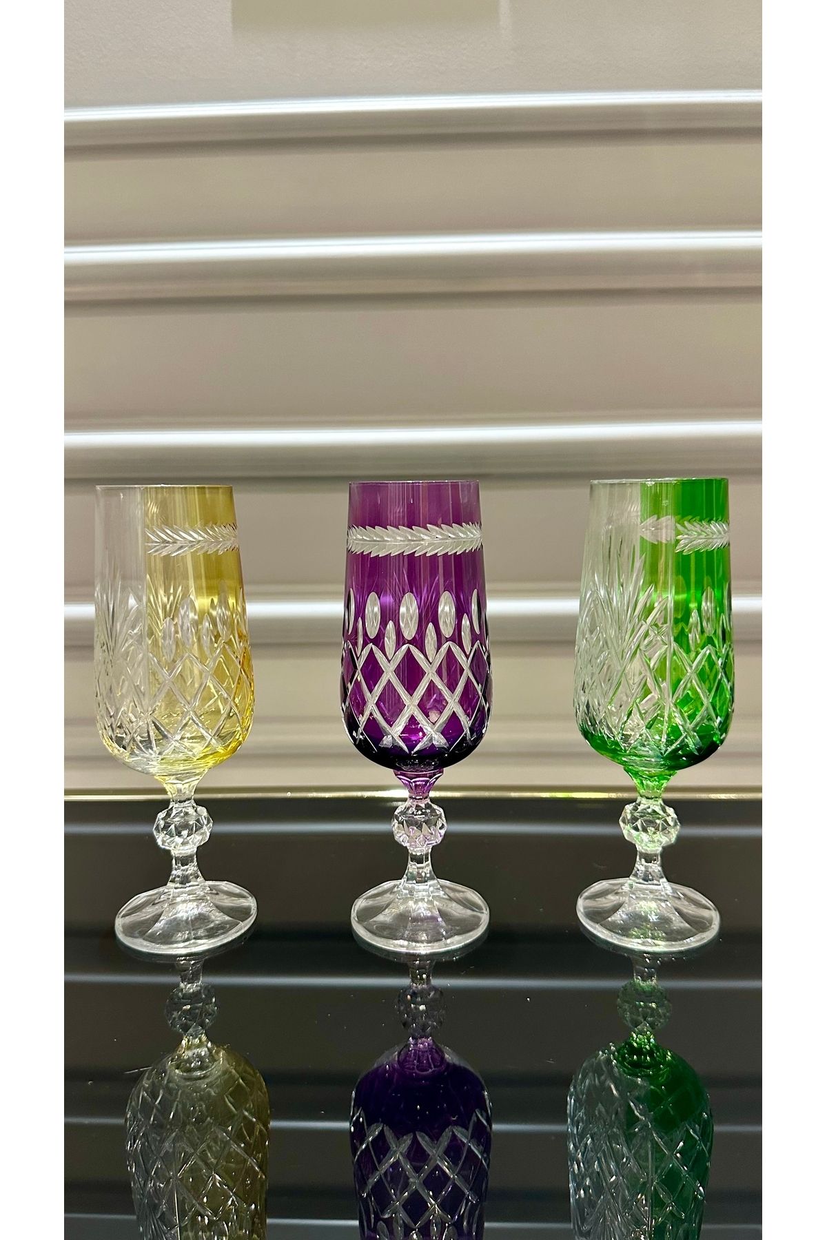 Bohemia-Crystal Colored Coffee Side Water Glass 4