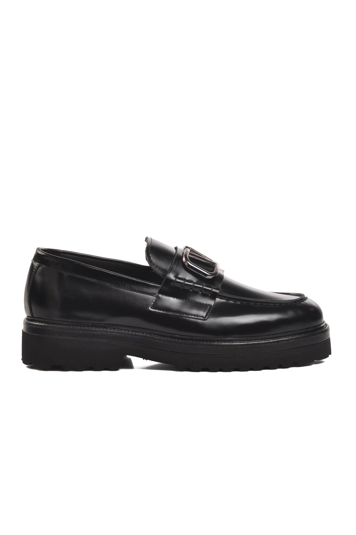 AYAKMOD Premium 602 Black Leather - Pantofi Clasici Pentru Bărbați Cu Potrivire Largă Masculin - 43