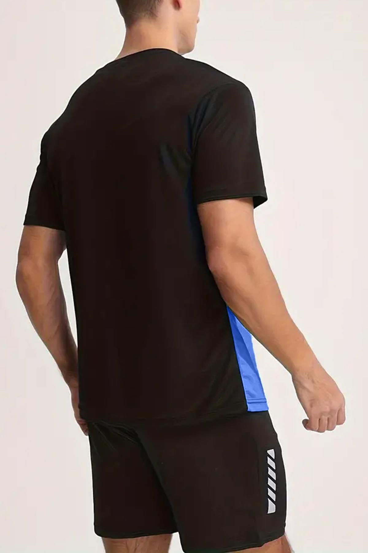 GHASSY CO.-Ghassy Co. Tricou sport fitness pentru bărbați - Culoare gradient, Sală de sport respirabilă 3