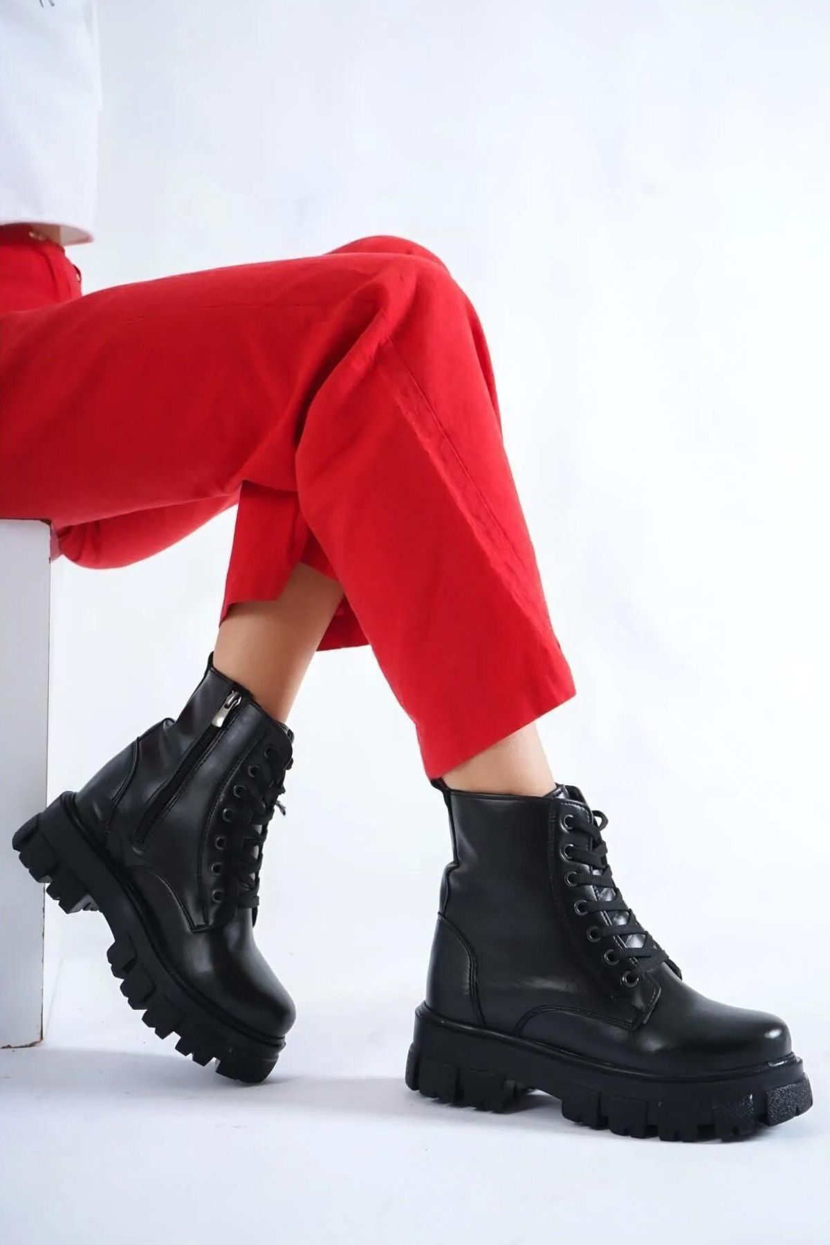 vanetix bottes à talon épais pour femmes noires