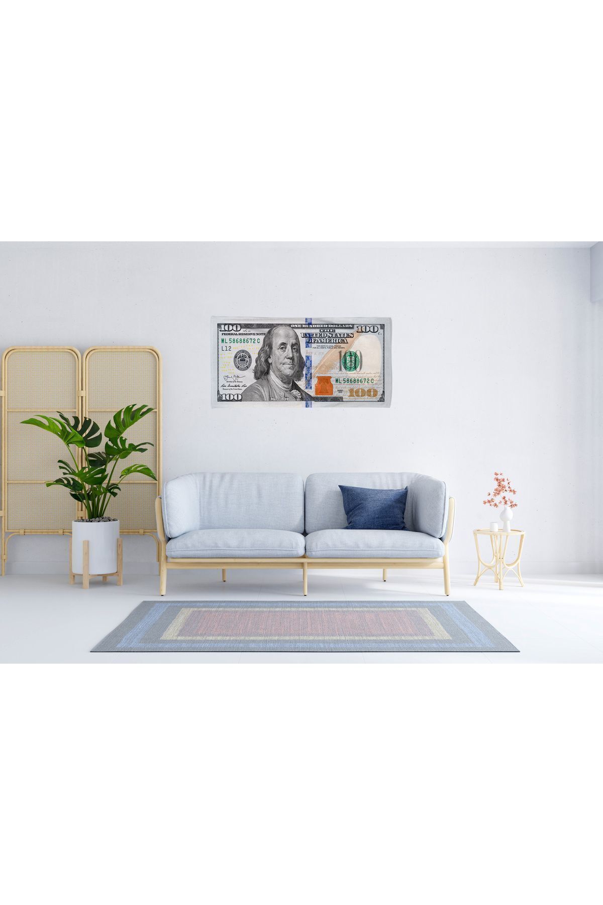 move home-Dollar Patterned Fabric Wall Covering, Wall Tapestry 3