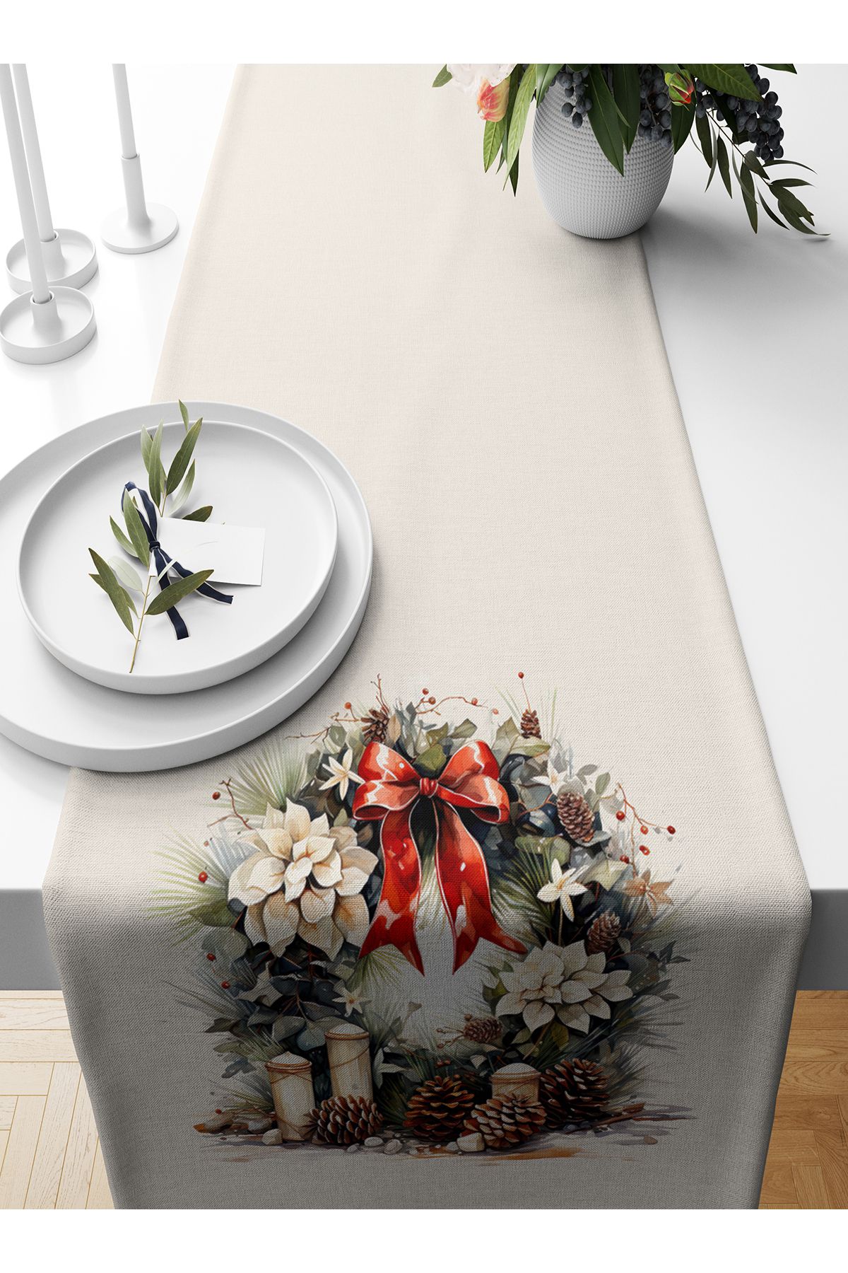 Bertille Home Seria De Anul Nou - 140x40 Cm Digital Printed Christmas Runner - One Size