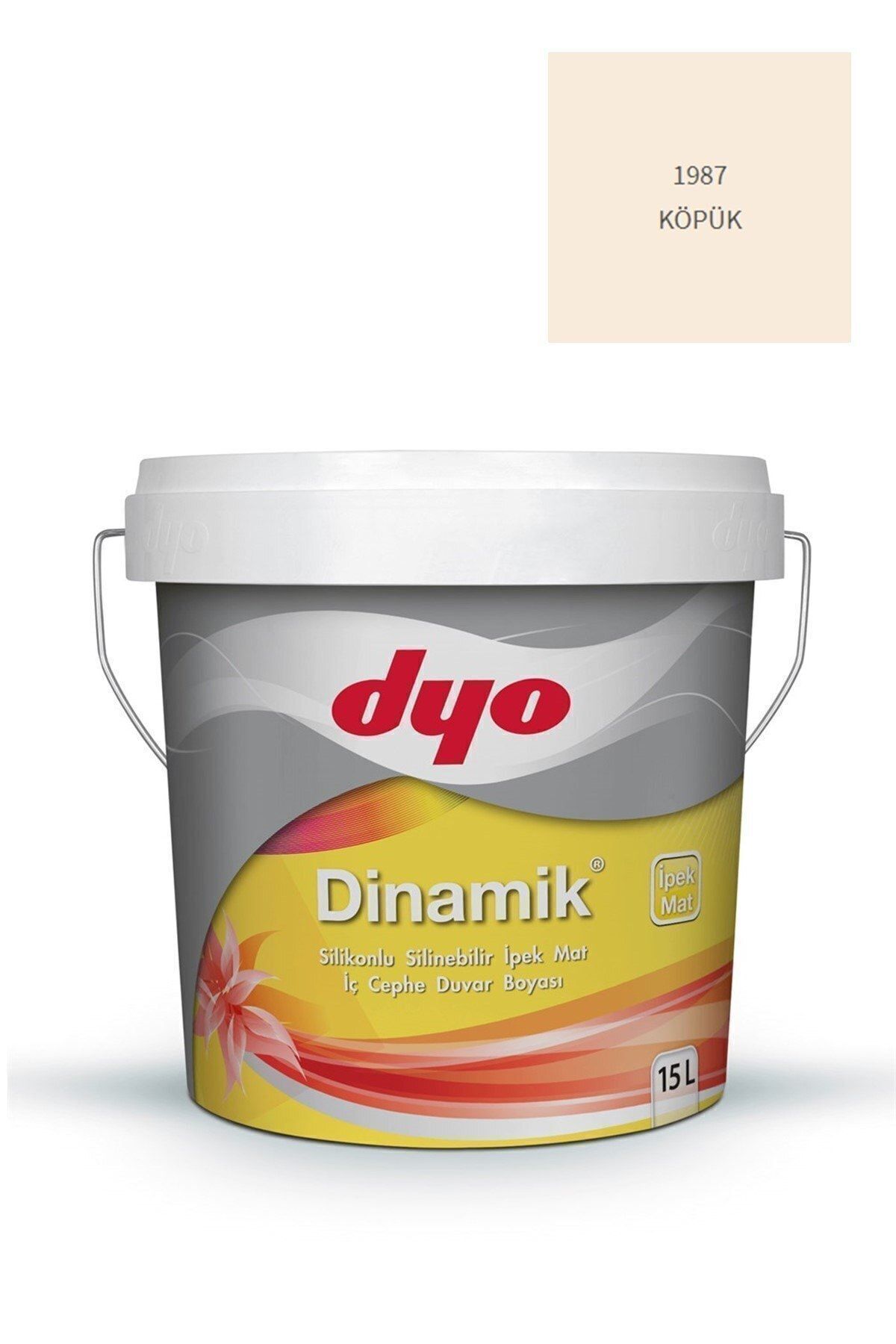 Dynamic Silicone Wipeable Silk Matte Interior Wall Paint 1987 Foam 15 Lt