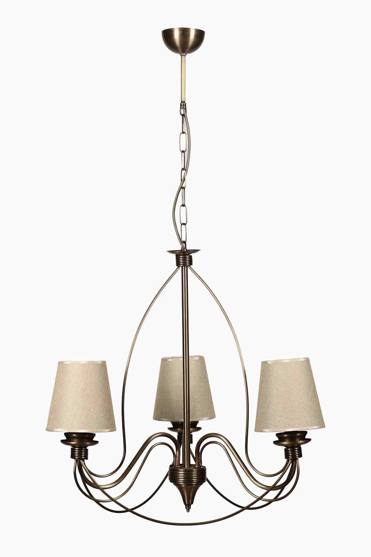 Lumexx-Berfin Set of 3 with Antique Wicker Lampshade - 7758-3 1
