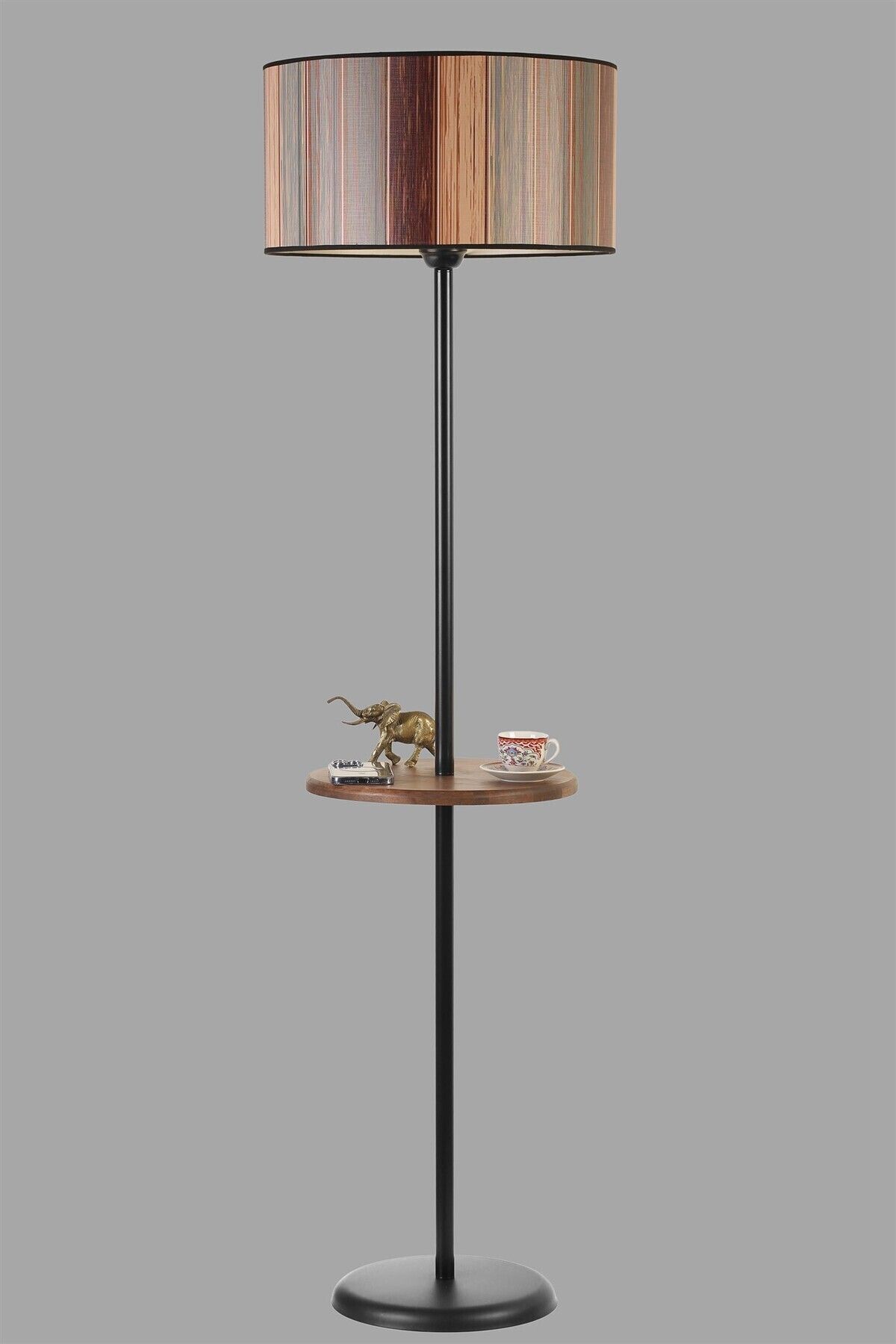 Lumexx-Coral Black Cooker Cylinder Color Floor Lamp 3