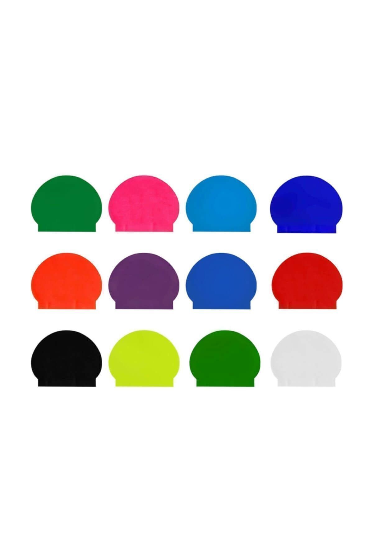 Delta 120 Adet Lateks Bone Deluxe Latex Yüzücü Deniz Havuz Bonesi (12 Farklı Renk Karışık Asorti)