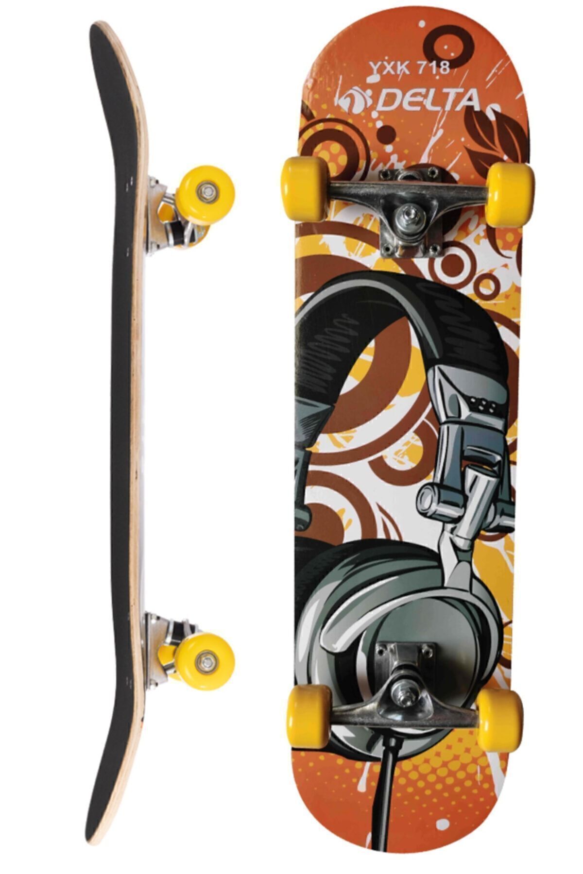 Delta Standart 80 Cm Uzunluk Altı Desenli Üstü Zımparalı 100 Kg Taşıma Kapasiteli Silikon Teker Kaykay