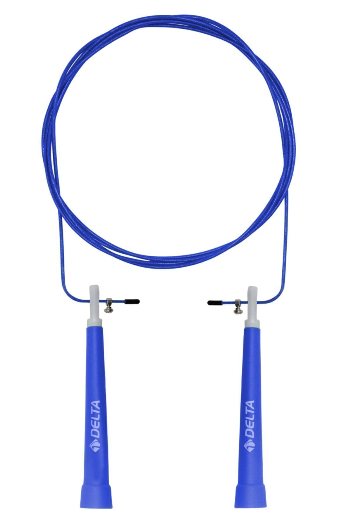 Delta Mavi  Crossfit Speed Jump Rope Çelik Telli Hızlı Mavi Atlama İpi