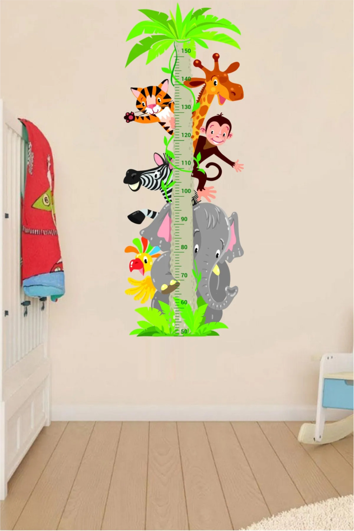 efekt reklam Sevimli Hayvanlar Temalı Boy Ölçer Duvar Çocuk,bebek Odası Yapışkanlı Duvar Süsü Sticker Seti fotoğrafı 2 (önizleme)