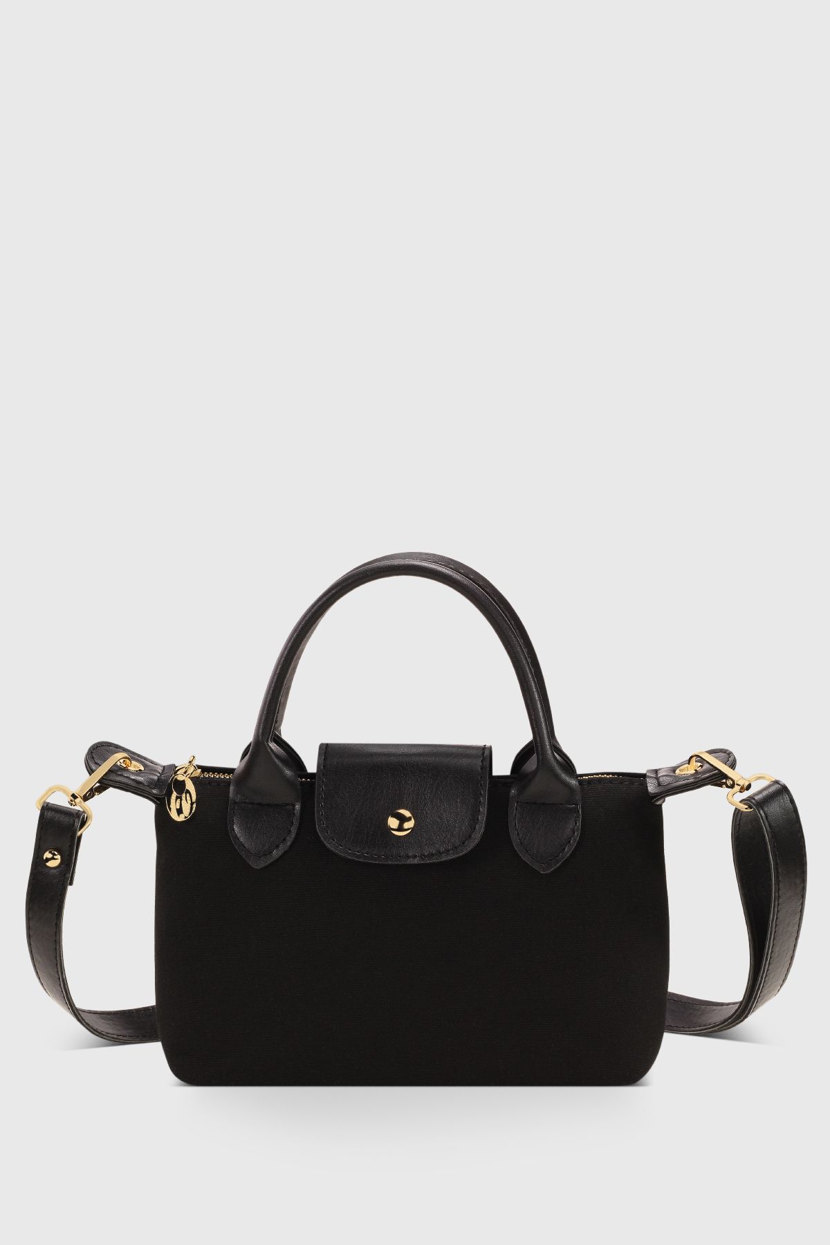 canvas black versatile pu leather crossbody bag