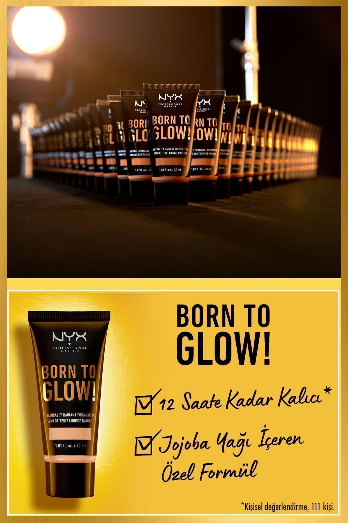 NYX Professional Makeup-Foundation - Born To Glow!Naturally Radiant Foundation 9 Medium Olive800897190408 3