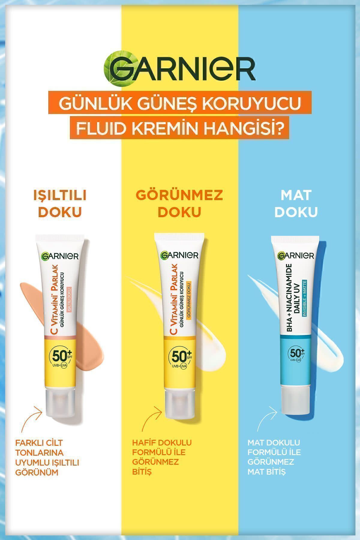 Garnier-Bha Niacinamide Daily Sunscreen Fluid Face Cream - SPF50 40ml 7