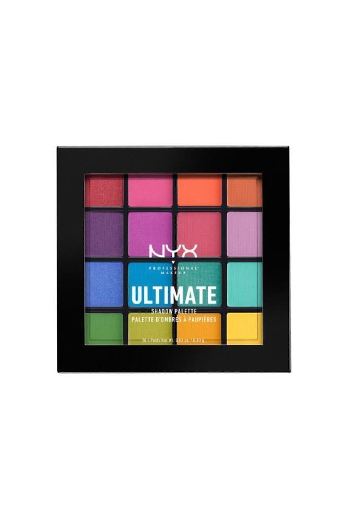 پالت سایه چشم Ultimate Shadow Plaette Brights + ریمل حجم دهنده On The Rise + هدیه ماسک NYX Professional Makeup