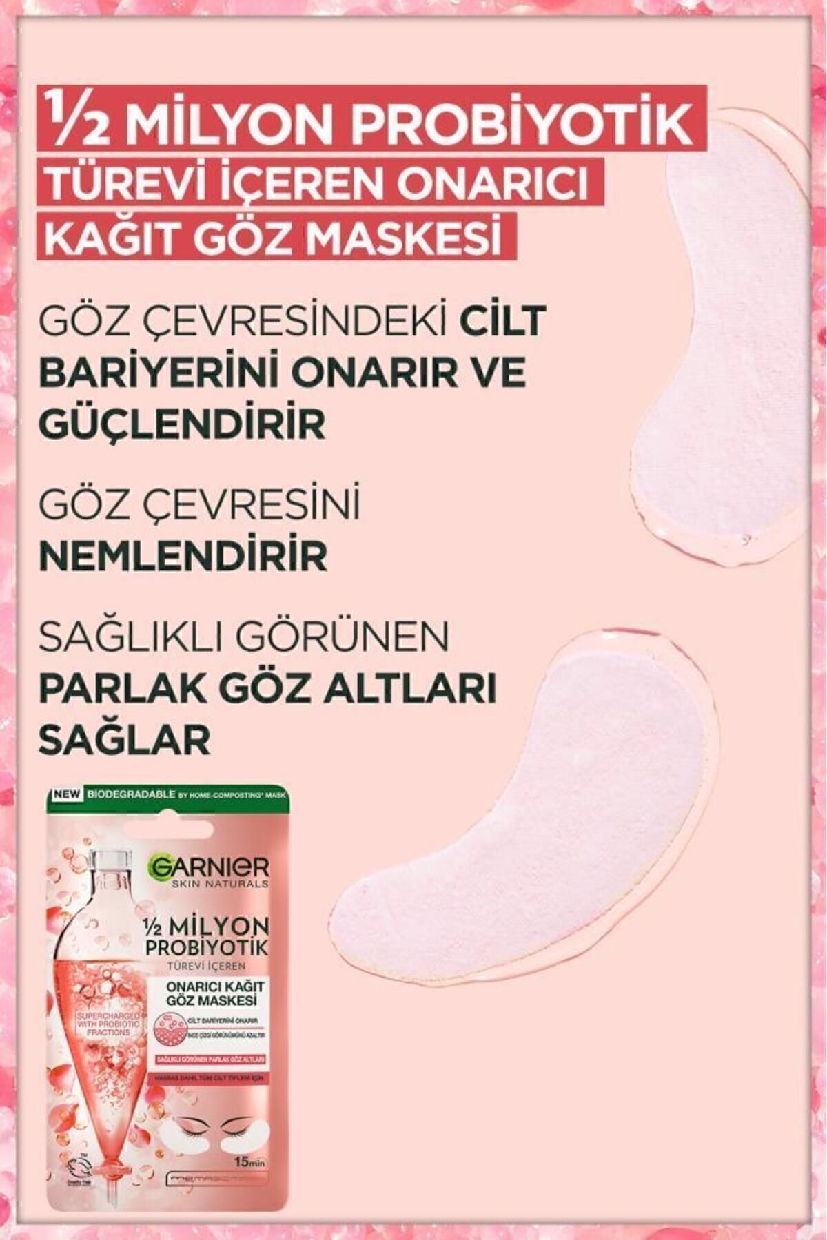 ماسک چشم ترمیم کننده کاغذی حاوی 1/2 میلیون مشتقات پروبیوتیک Garnier