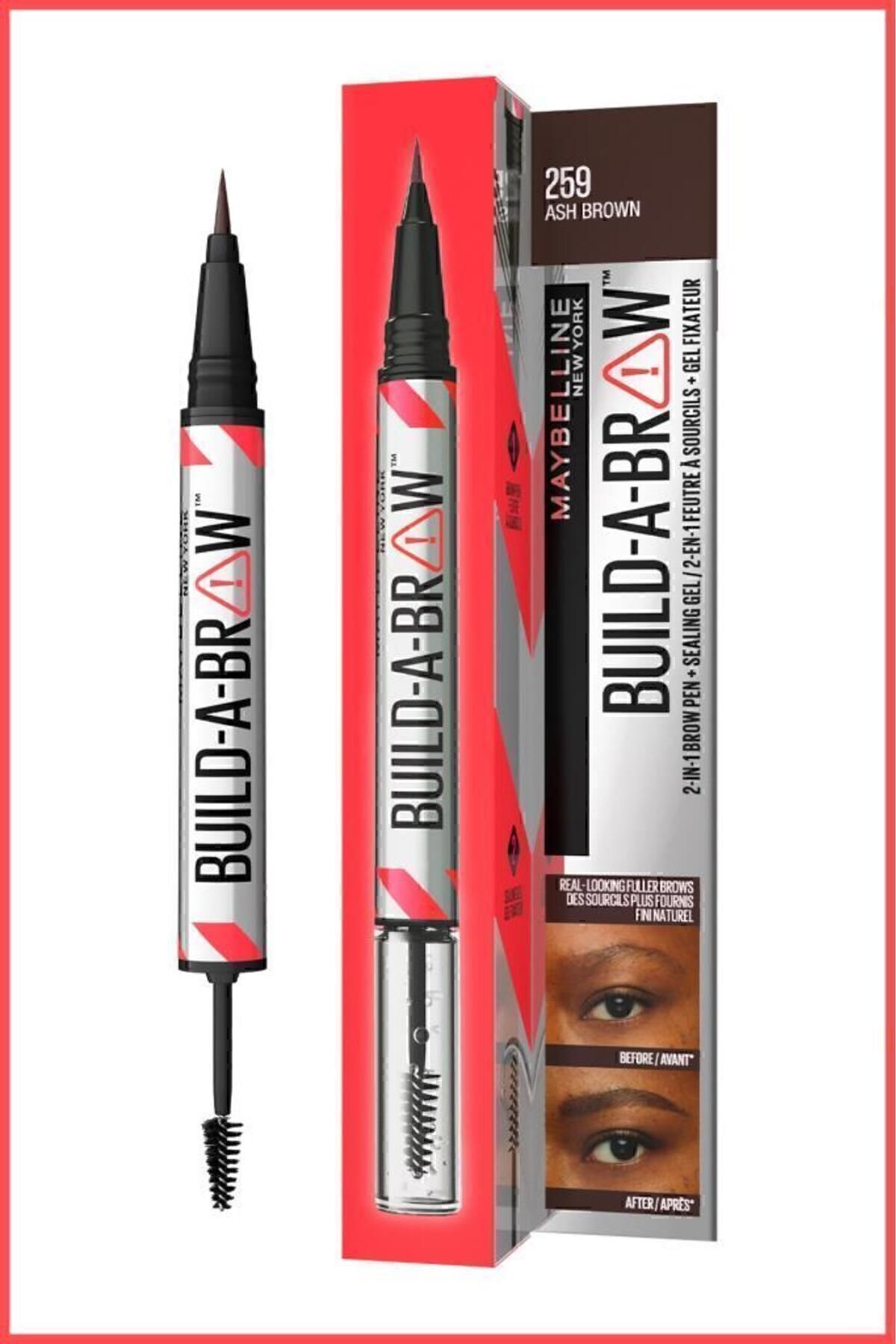 یک مداد ابرو 2 در 1 و ژل قهوه ای خاکستری بسازید Maybelline New York