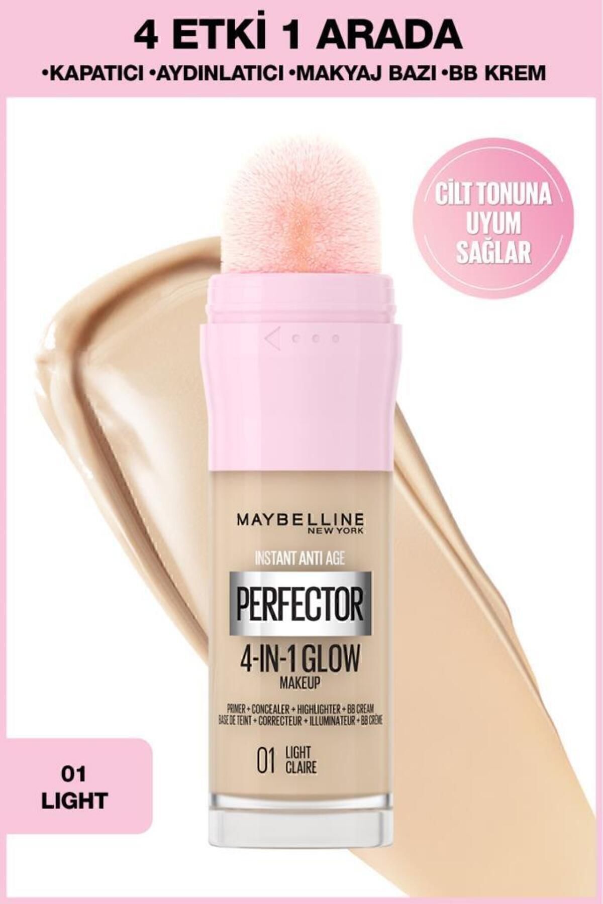 Instant Perfector Glow 4 Effects in 1 Foundation / BB & CC Cream - 01 Light & Mini Surreal Mascara Maybelline New York
